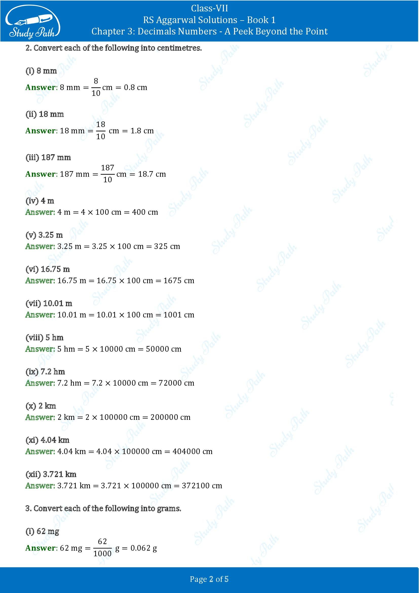 RS Aggarwal Solutions Class 7 Book 1 Chapter 3 Decimals Numbers A Peek Beyond the Point Exercise 3D 00002