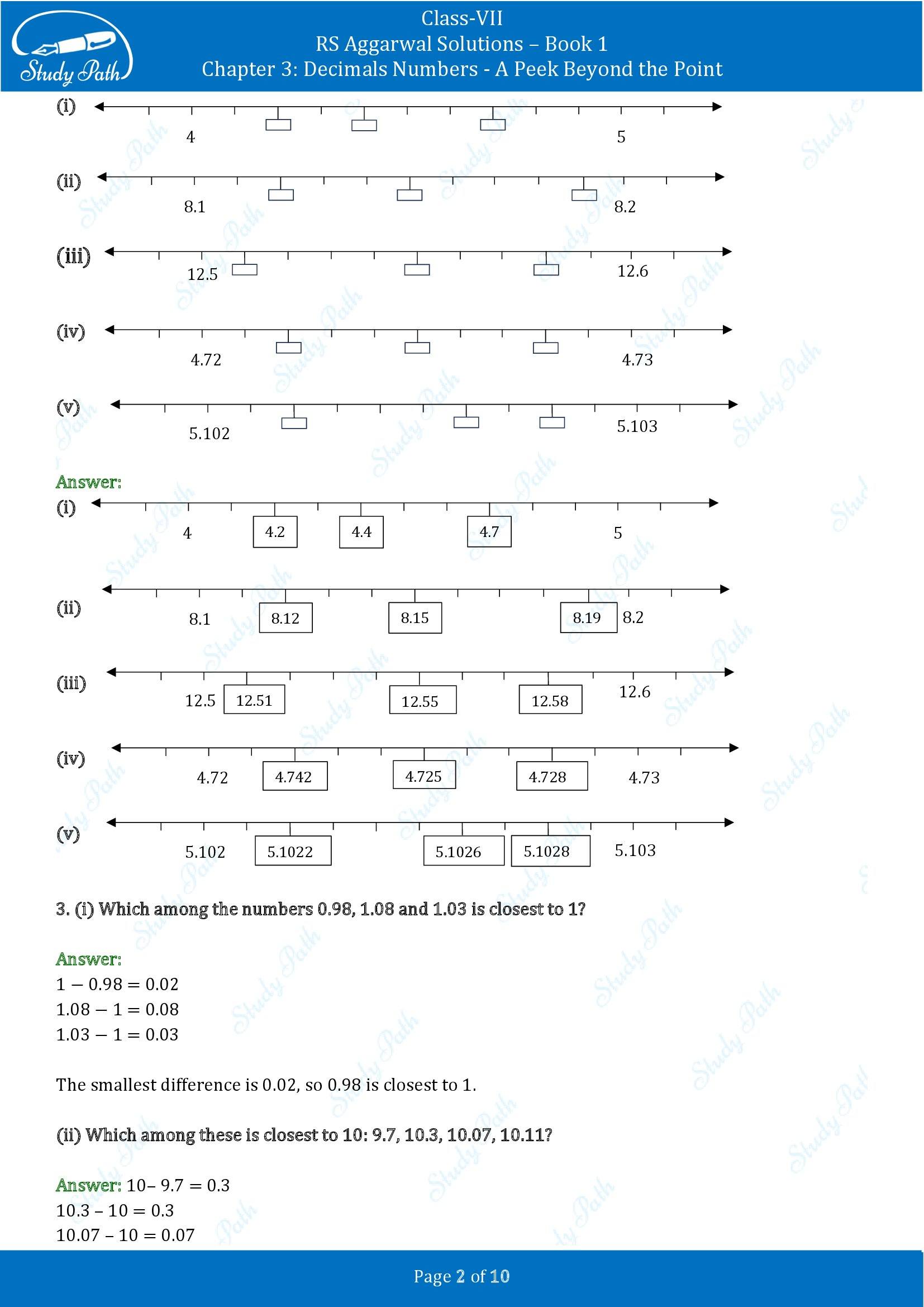 RS Aggarwal Solutions Class 7 Book 1 Chapter 3 Decimals Numbers A Peek Beyond the Point Exercise 3E 00002