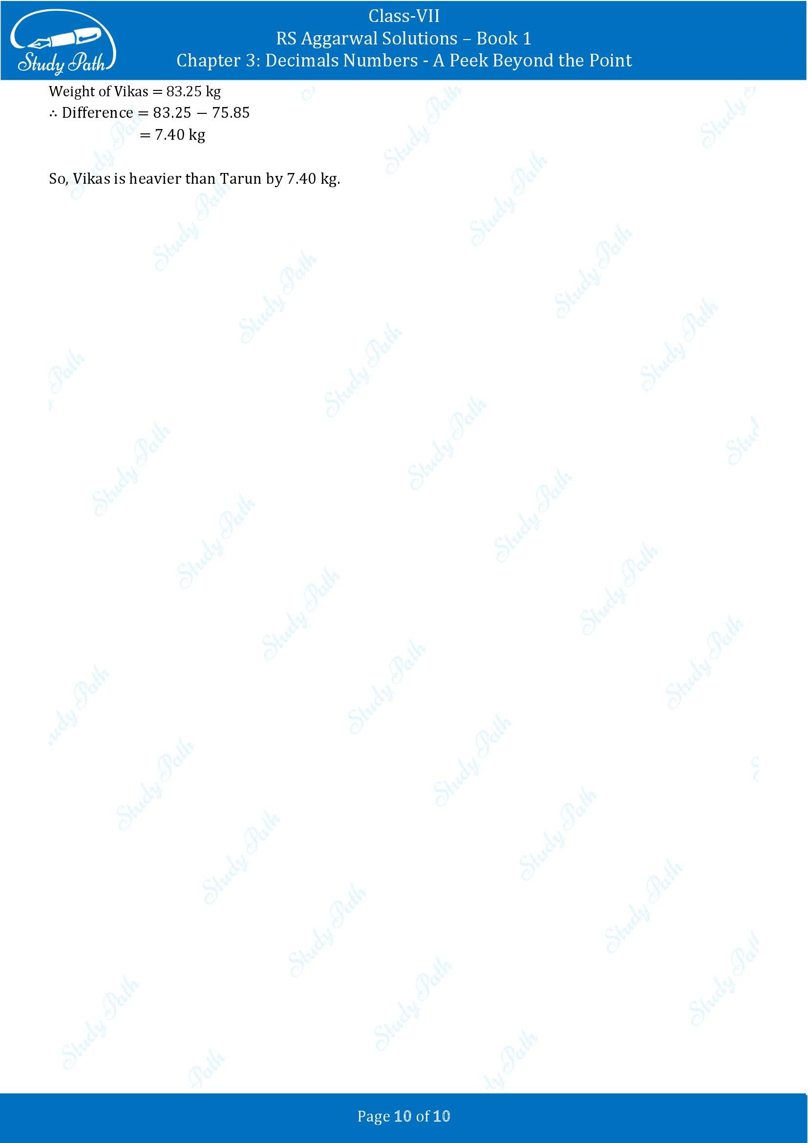 RS Aggarwal Solutions Class 7 Book 1 Chapter 3 Decimals Numbers A Peek Beyond the Point Exercise 3E 00010