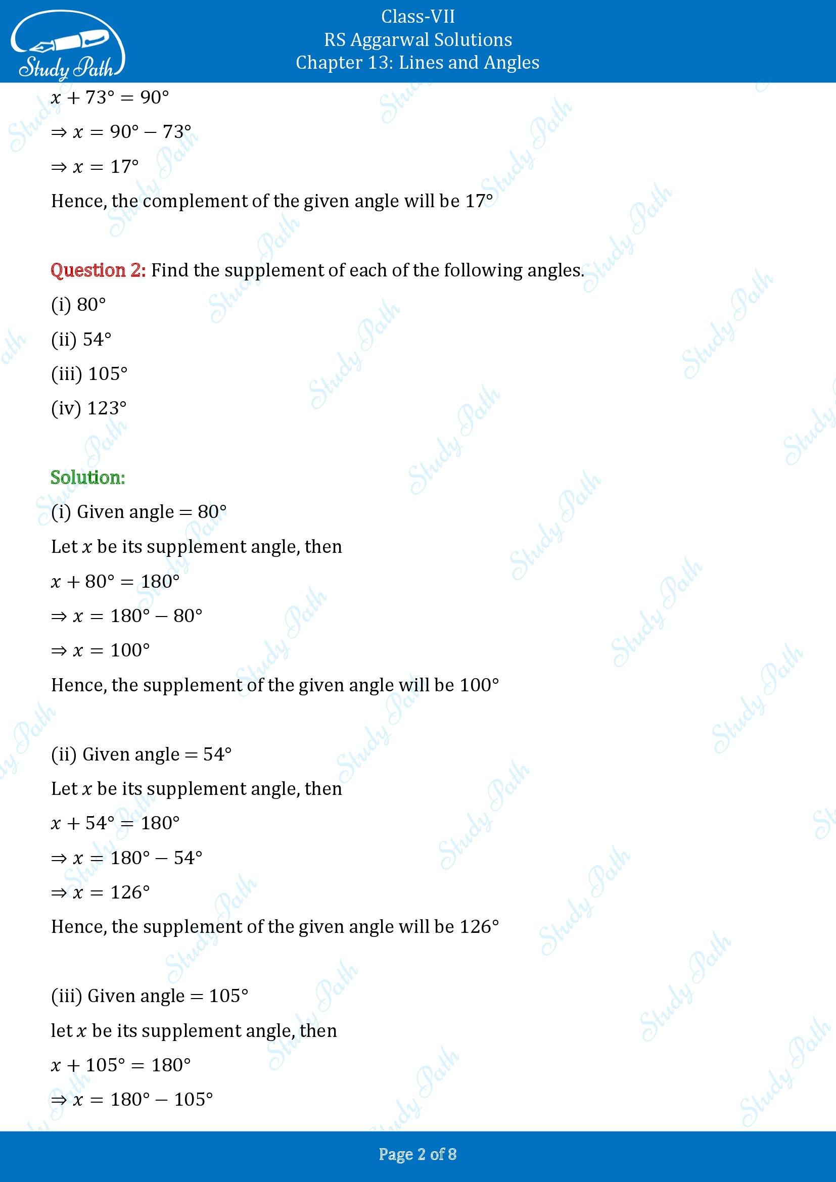 RS Aggarwal Solutions Class 7 Chapter 13 Lines and Angles 00002