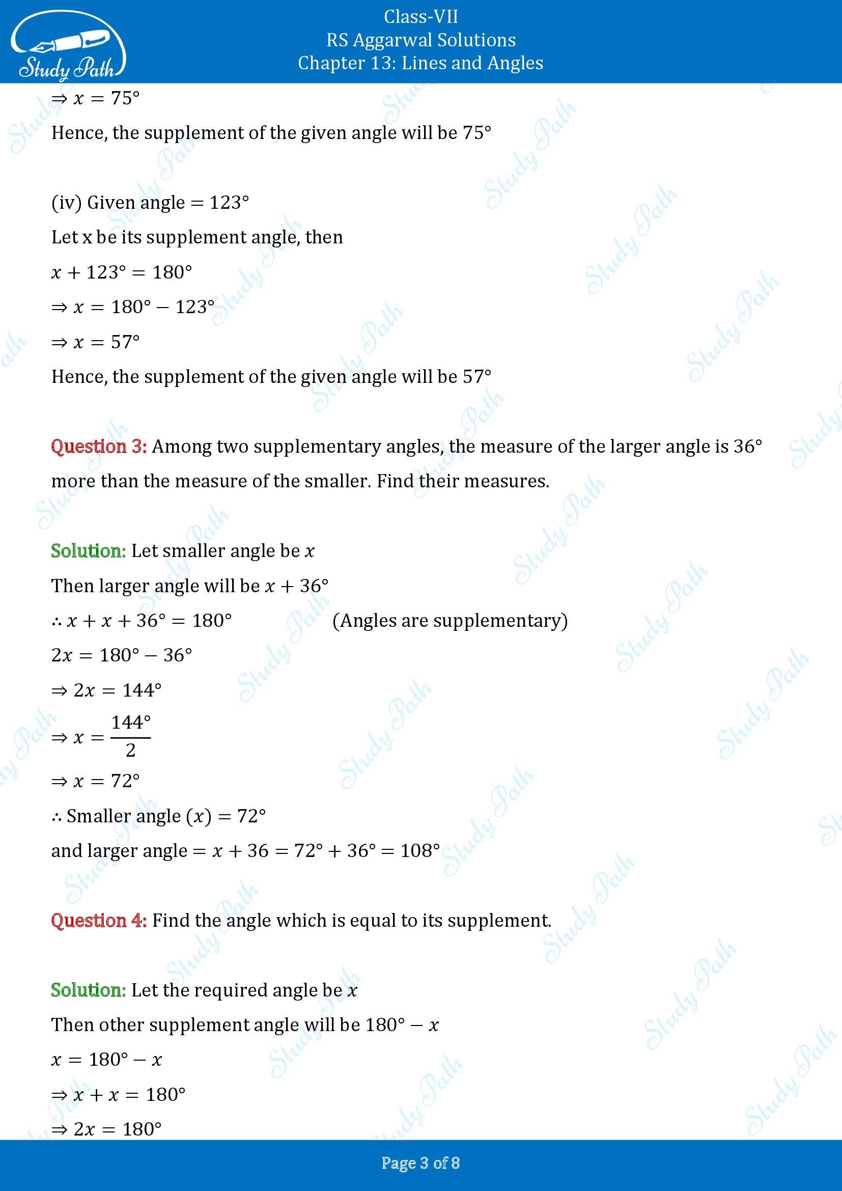 RS Aggarwal Solutions Class 7 Chapter 13 Lines and Angles 00003