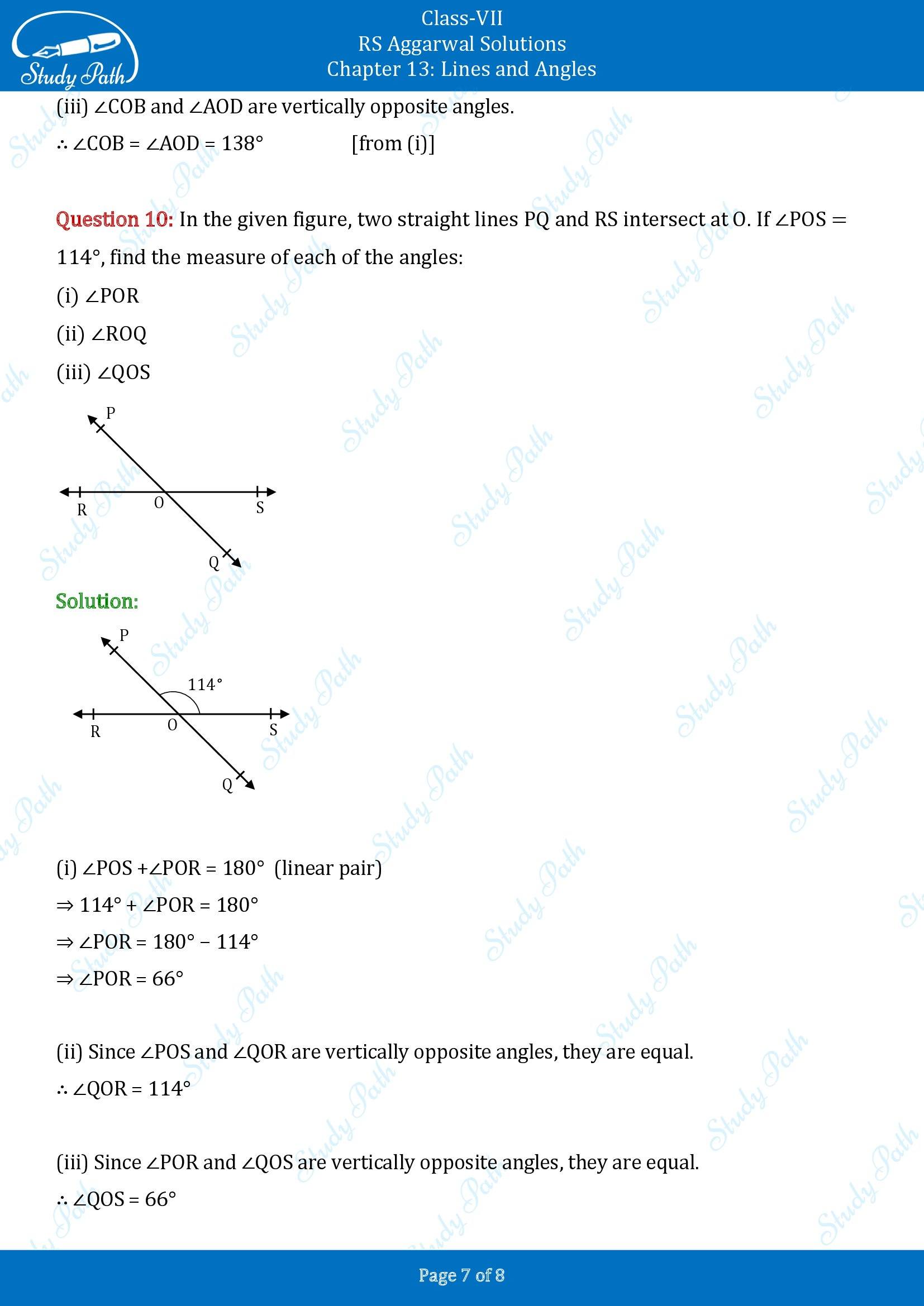 RS Aggarwal Solutions Class 7 Chapter 13 Lines and Angles 00007