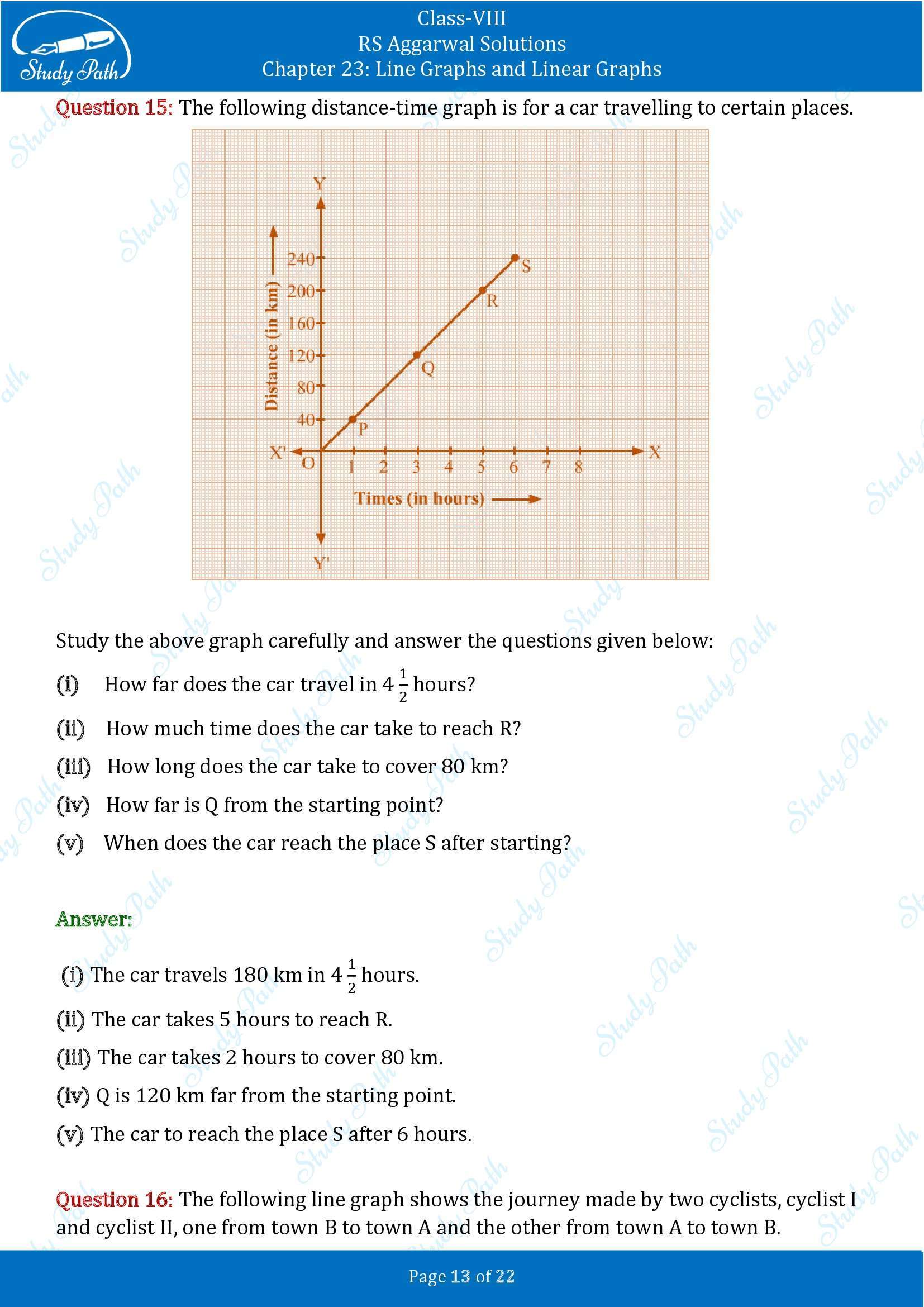 RS Aggarwal Solutions Class 8 Chapter 23 Line Graphs and Linear Graphs Exercise 23 00013