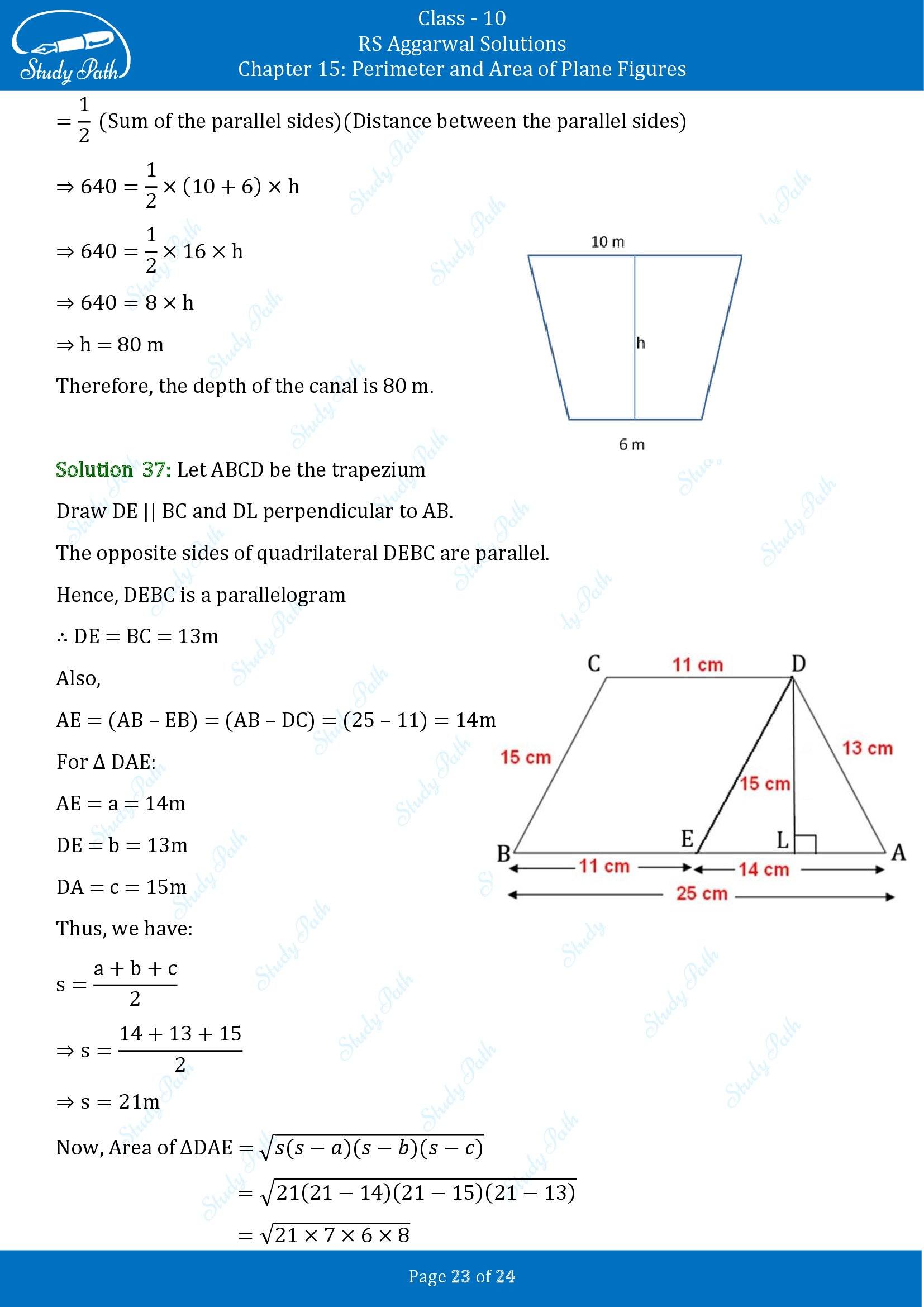 RS Aggarwal Solutions for Class 10 Chapter 15 Perimeter and Area of Plane Figures Exercise 15B 00023