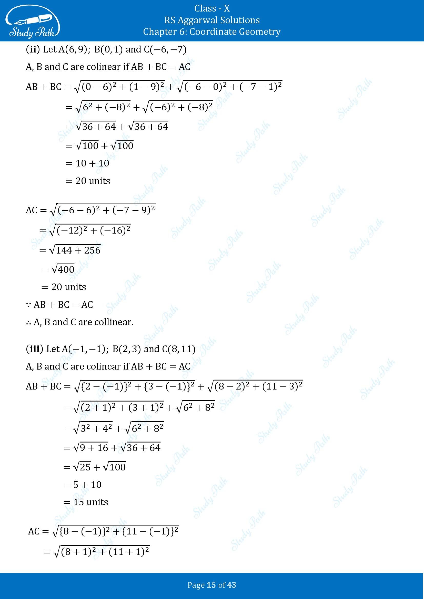 RS Aggarwal Solutions for Class 10 Chapter 6 Coordinate Geometry Exercise 6A 00015