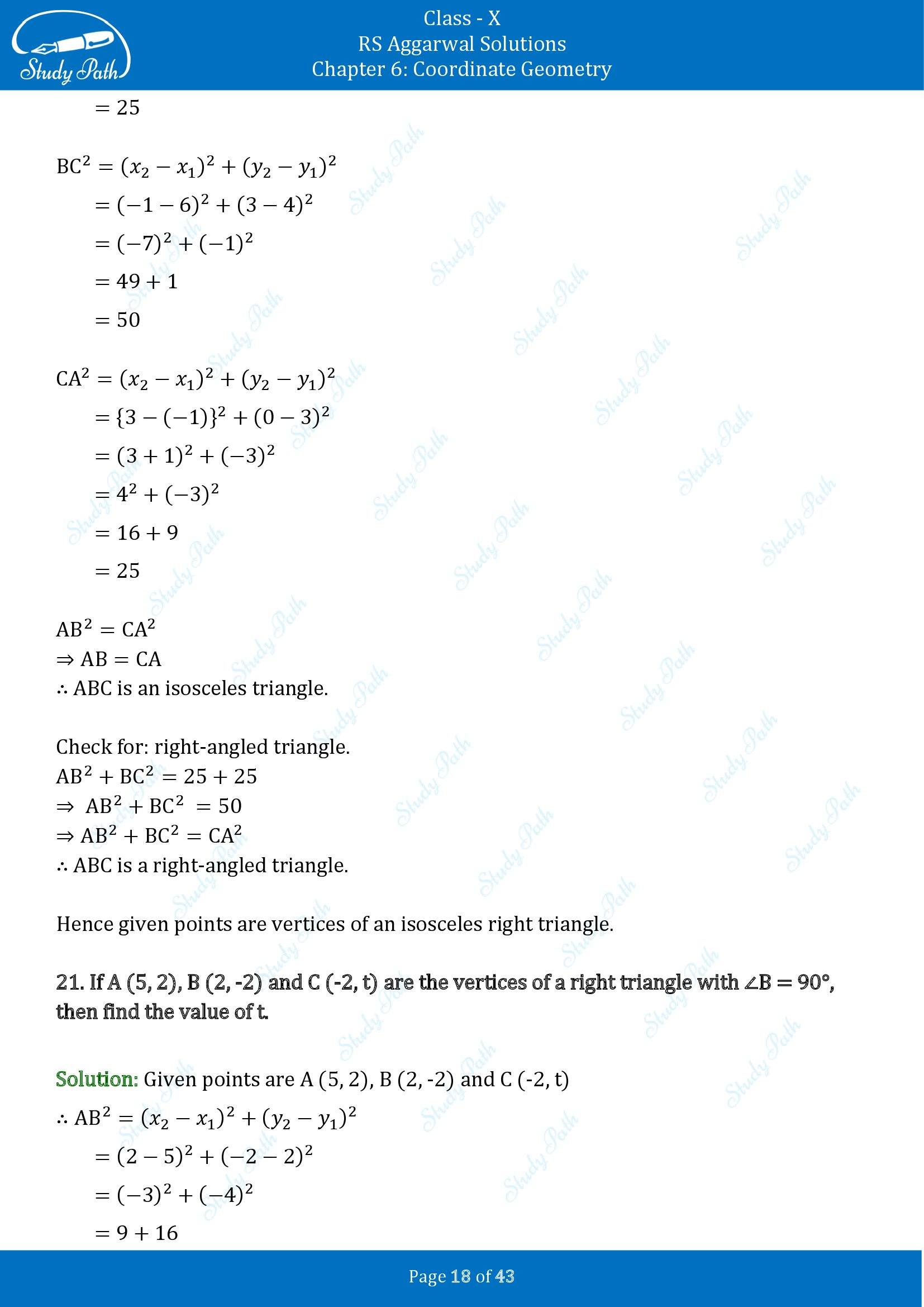 RS Aggarwal Solutions for Class 10 Chapter 6 Coordinate Geometry Exercise 6A 00018