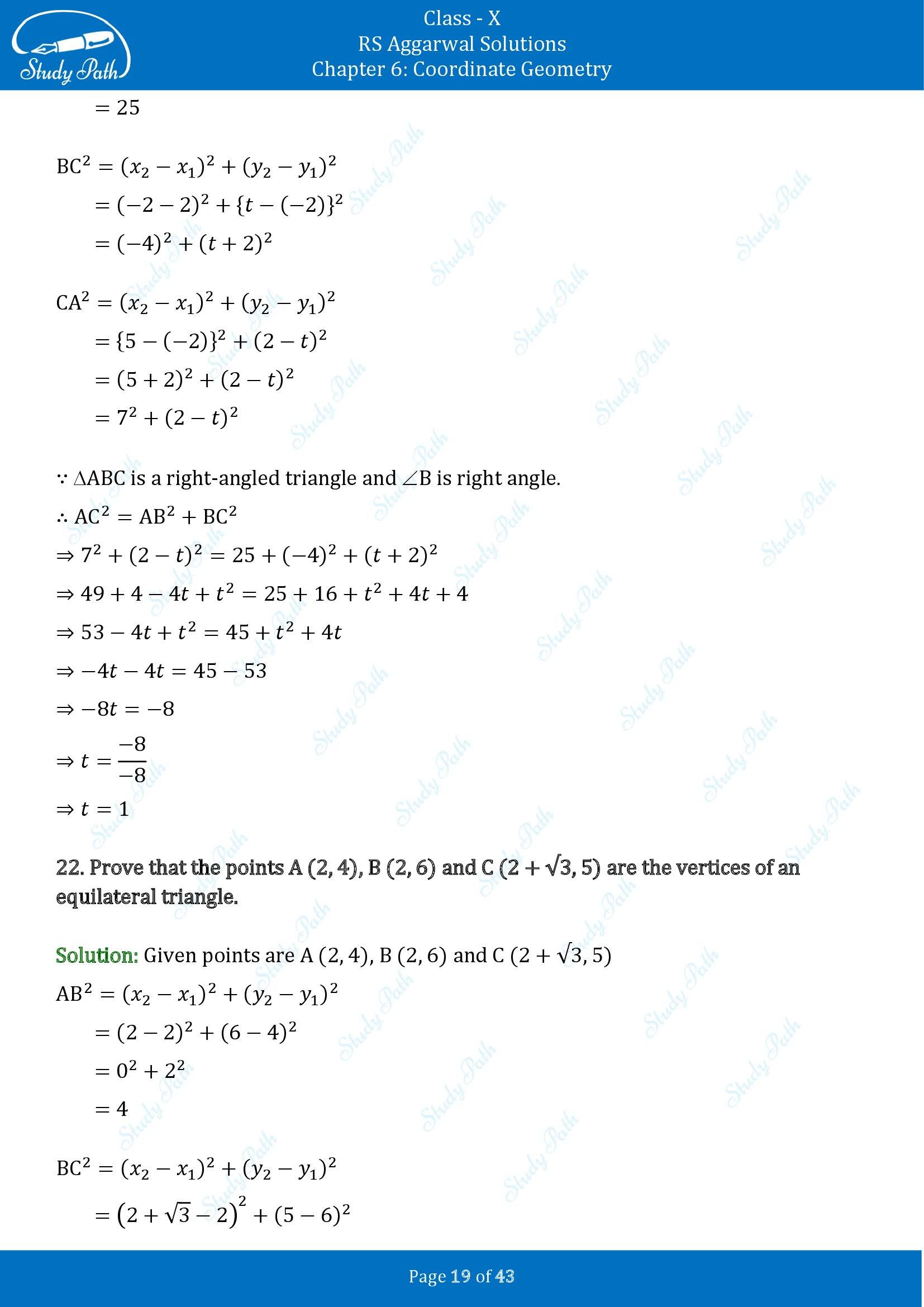 RS Aggarwal Solutions for Class 10 Chapter 6 Coordinate Geometry Exercise 6A 00019