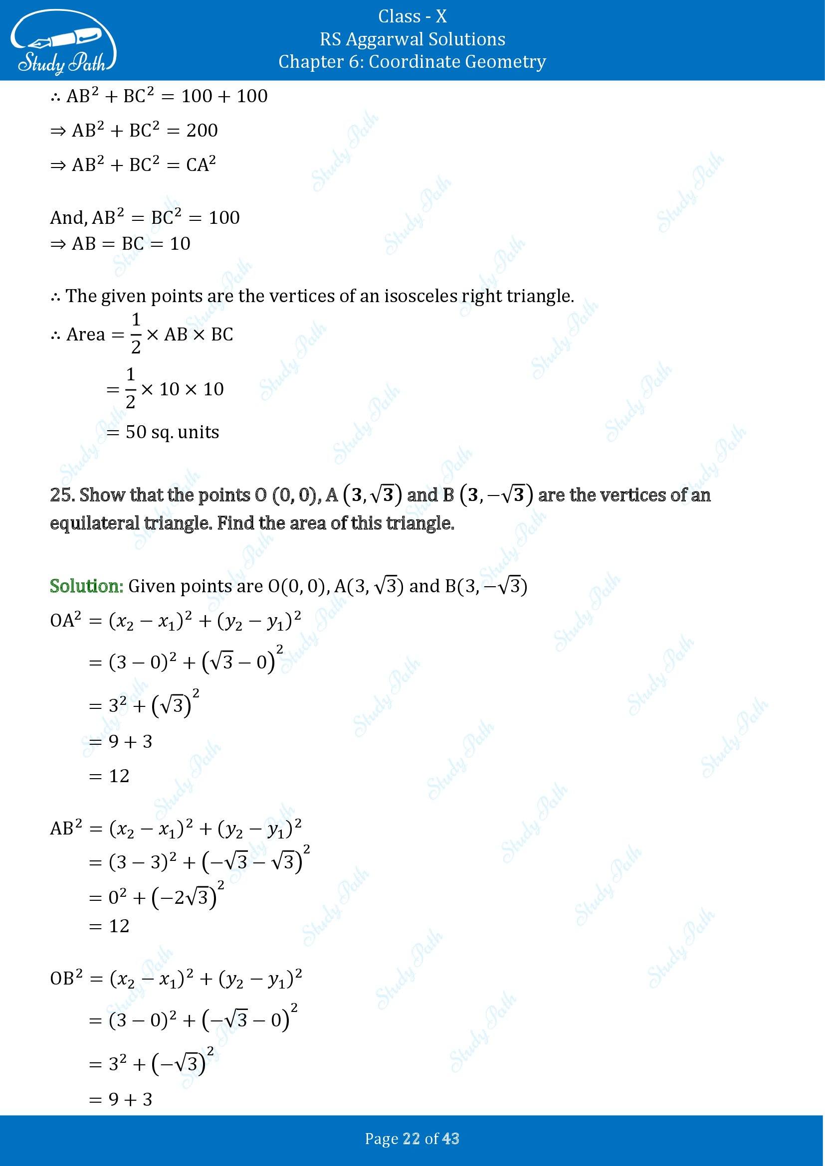 RS Aggarwal Solutions for Class 10 Chapter 6 Coordinate Geometry Exercise 6A 00022