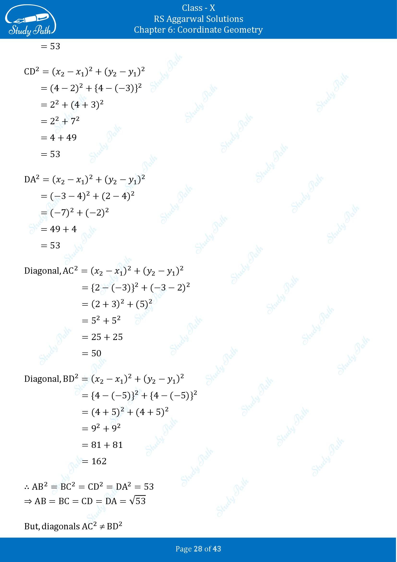 RS Aggarwal Solutions for Class 10 Chapter 6 Coordinate Geometry Exercise 6A 00028