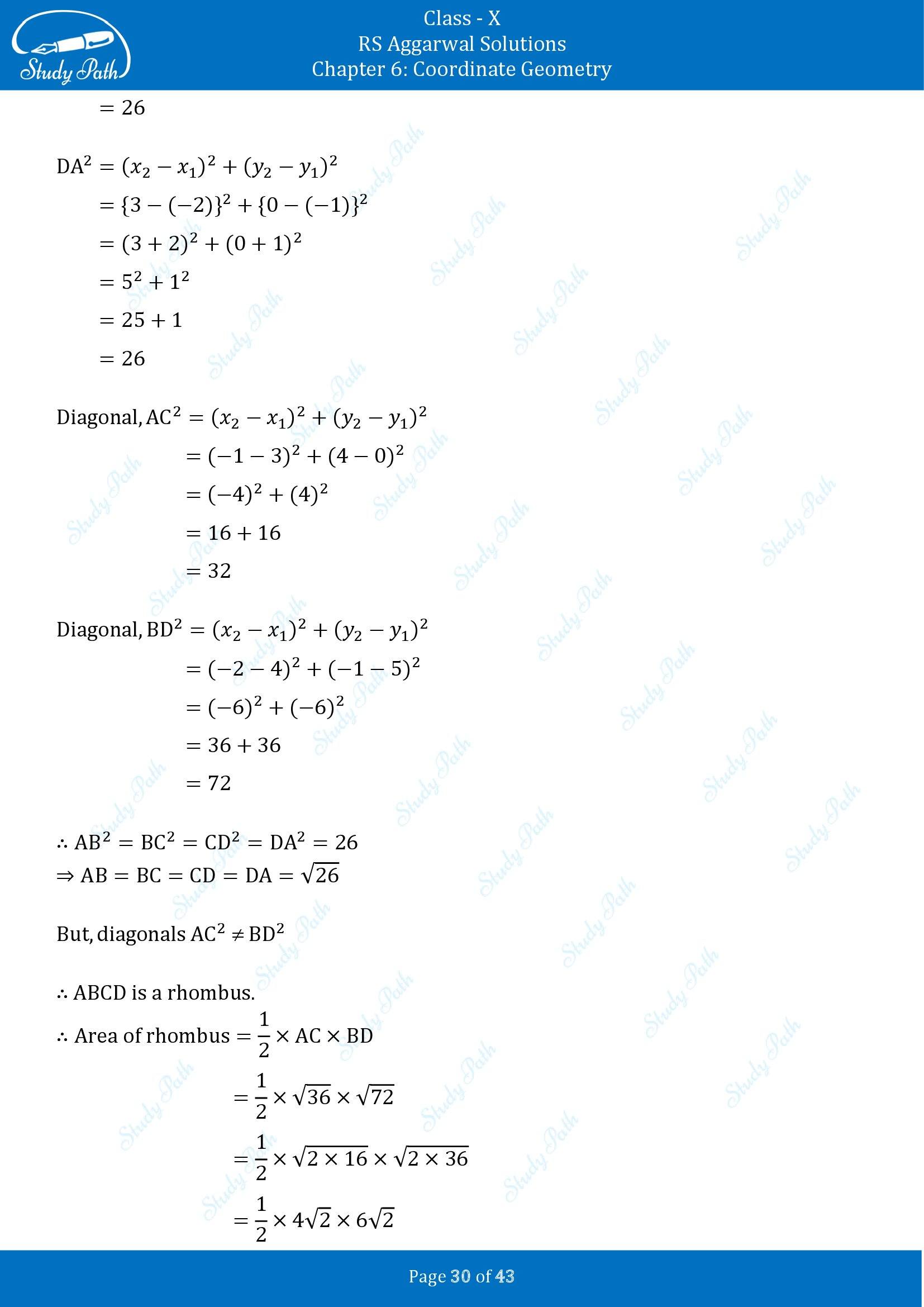 RS Aggarwal Solutions for Class 10 Chapter 6 Coordinate Geometry Exercise 6A 00030
