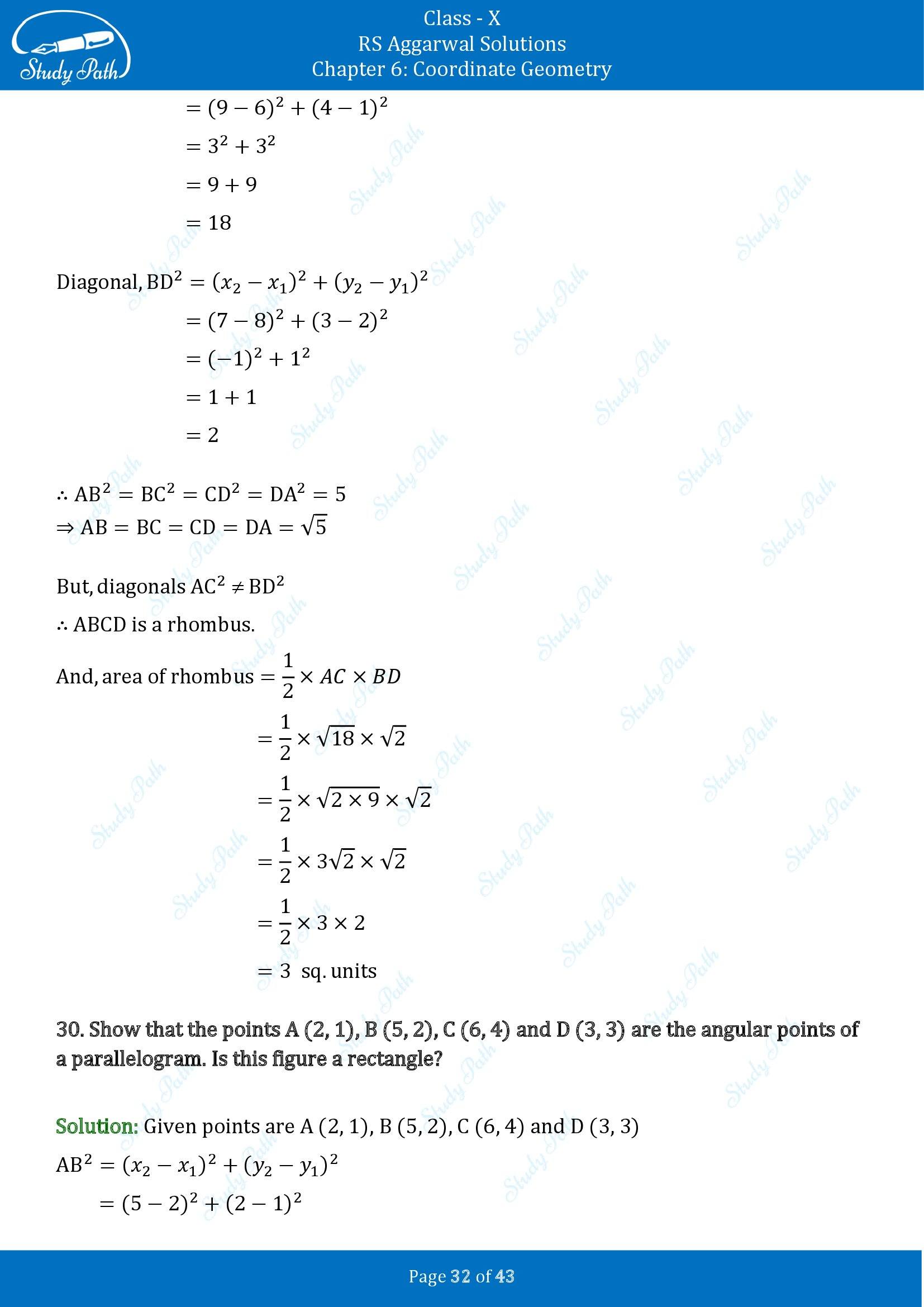 RS Aggarwal Solutions for Class 10 Chapter 6 Coordinate Geometry Exercise 6A 00032