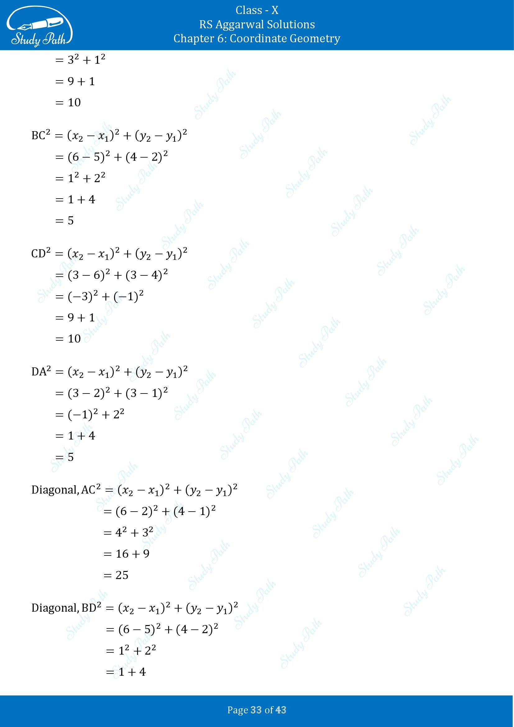 RS Aggarwal Solutions for Class 10 Chapter 6 Coordinate Geometry Exercise 6A 00033