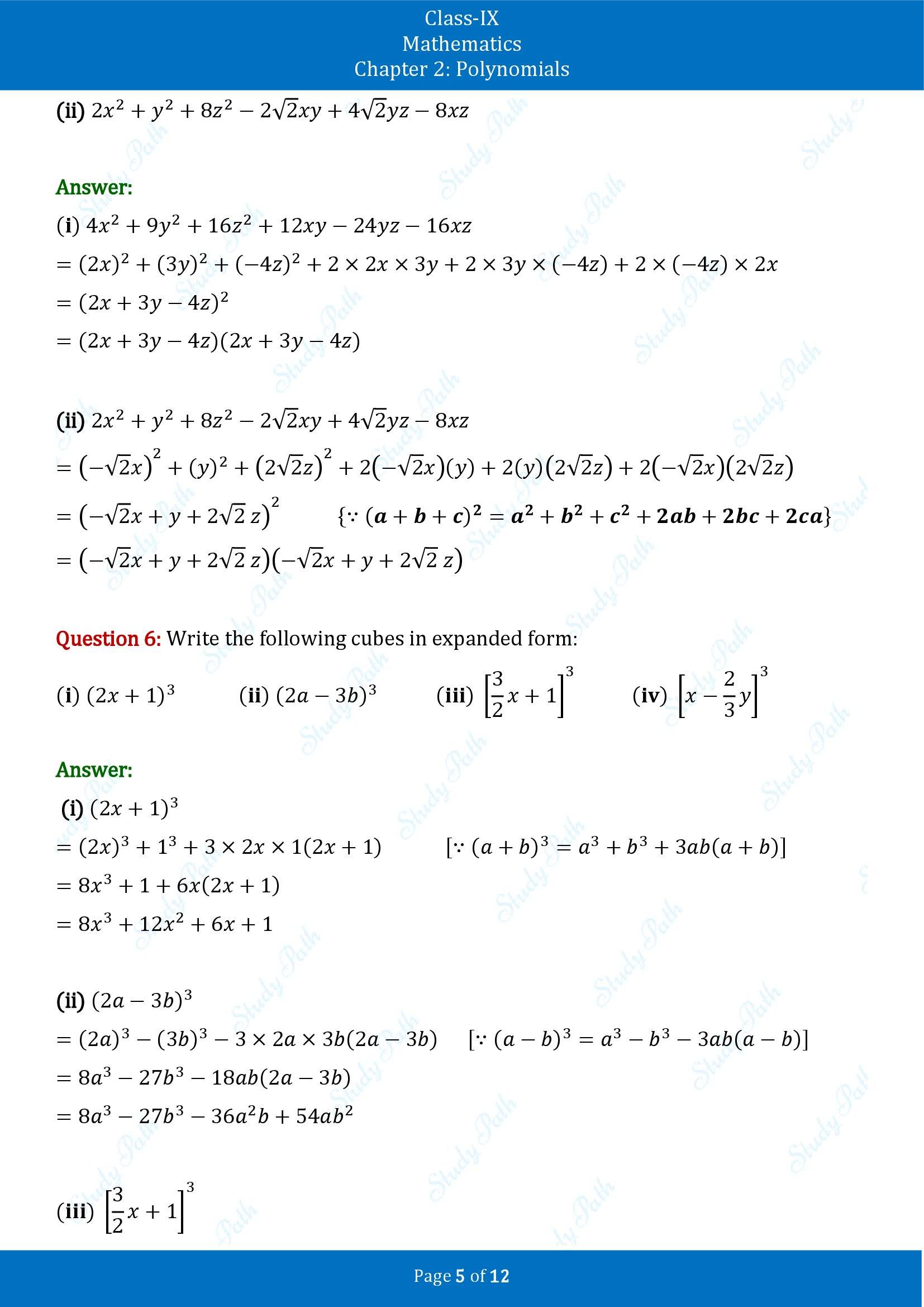 NCERT Solutions for Class 9 Maths Chapter 2 Polynomials Exercise 2.4 00005