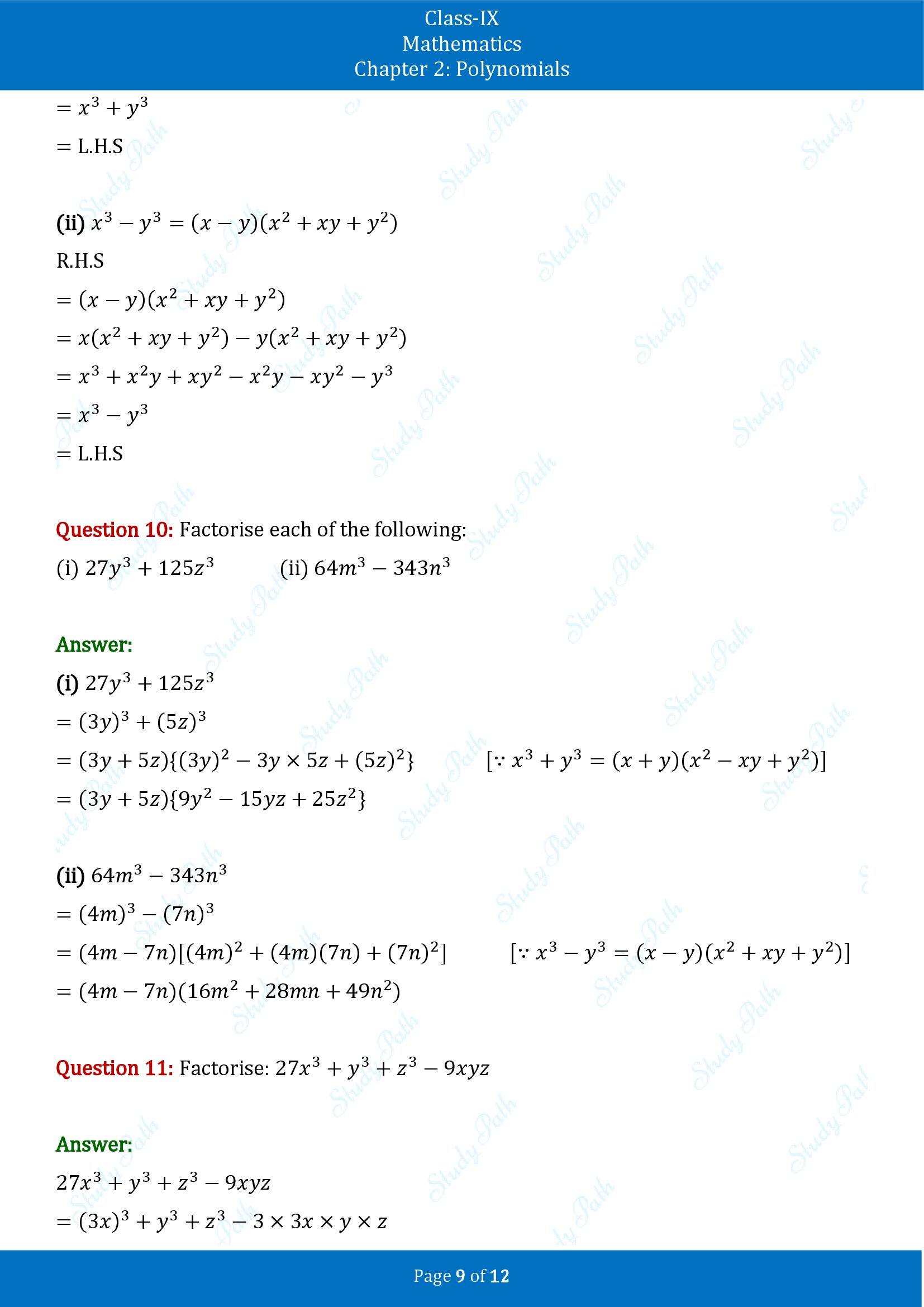 NCERT Solutions for Class 9 Maths Chapter 2 Polynomials Exercise 2.4 00009