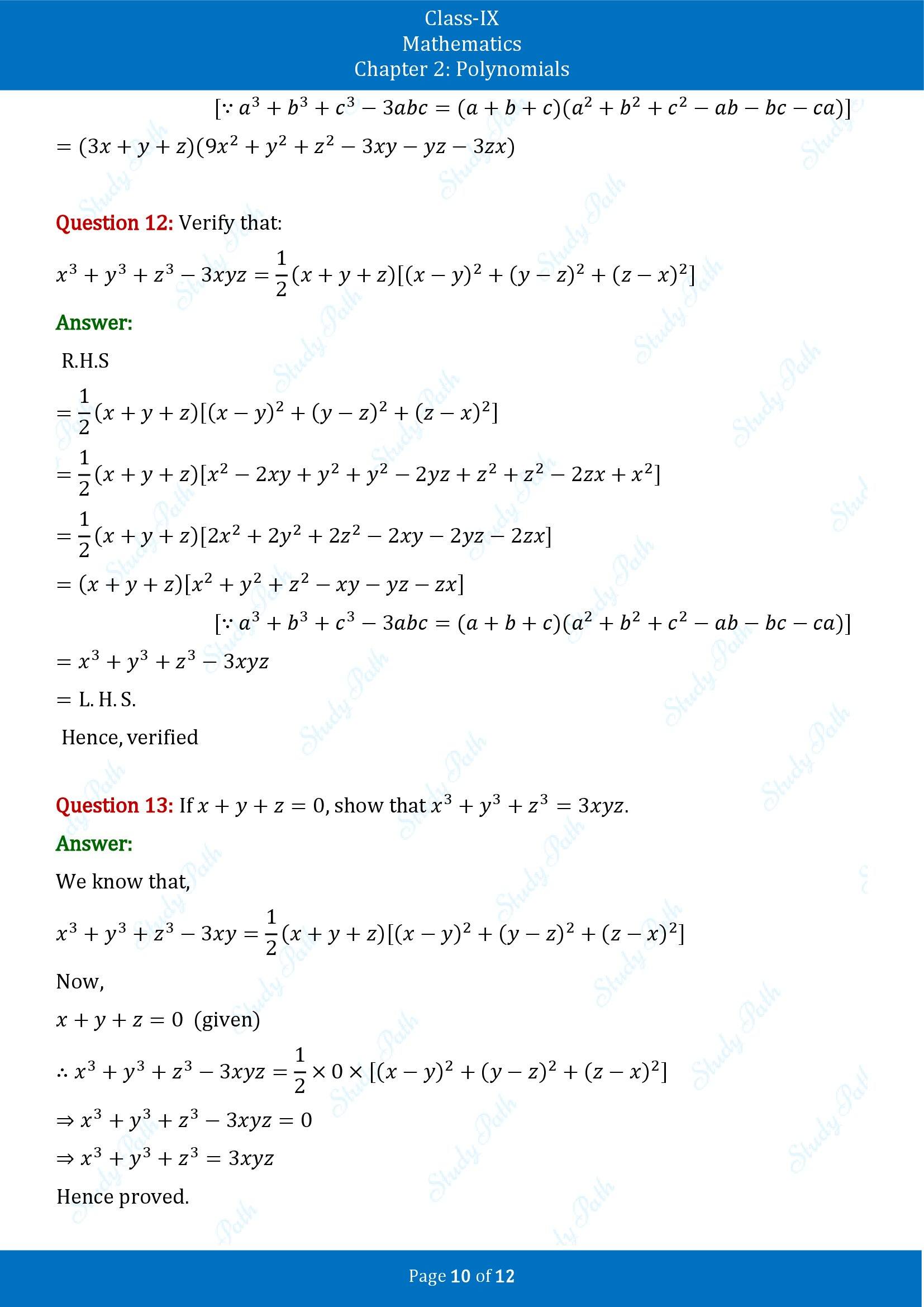 NCERT Solutions for Class 9 Maths Chapter 2 Polynomials Exercise 2.4 00010