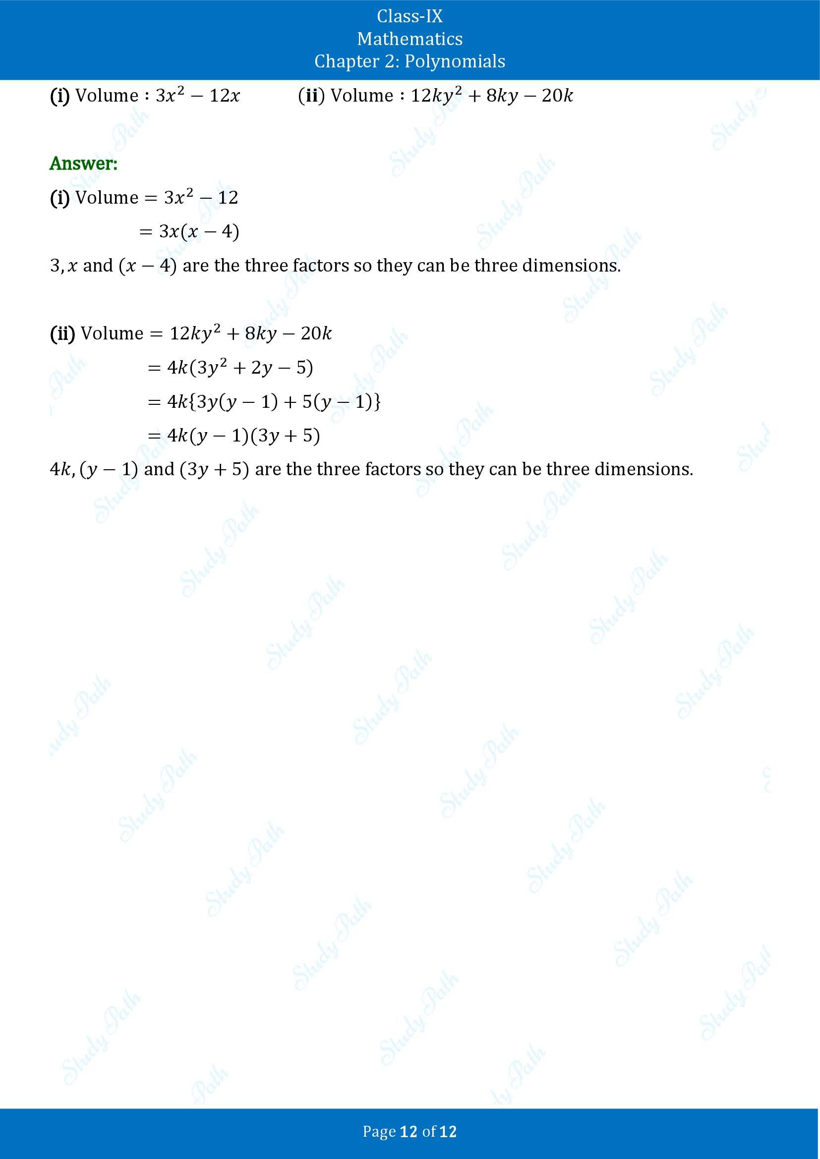 NCERT Solutions for Class 9 Maths Chapter 2 Polynomials Exercise 2.4 00012