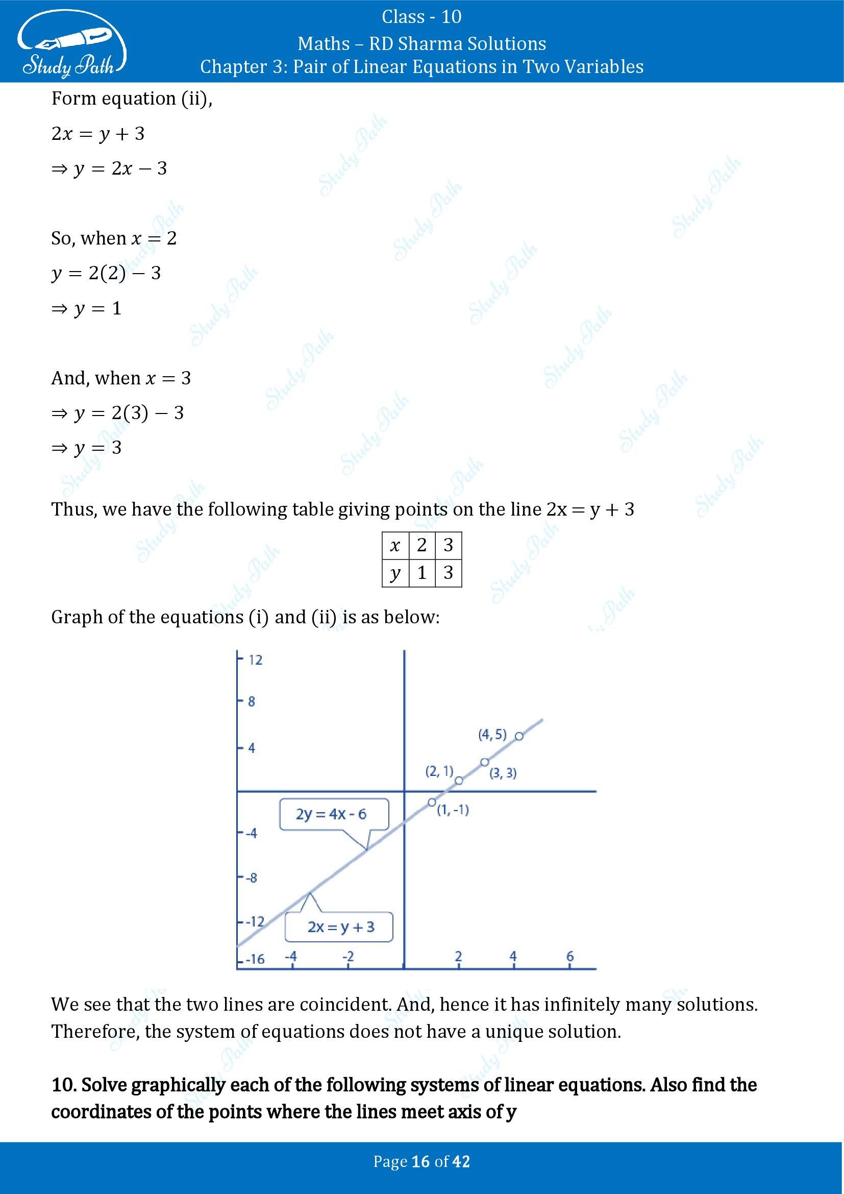 RD Sharma Solutions Class 10 Chapter 3 Pair of Linear Equations in Two Variables Exercise 3.2 00016