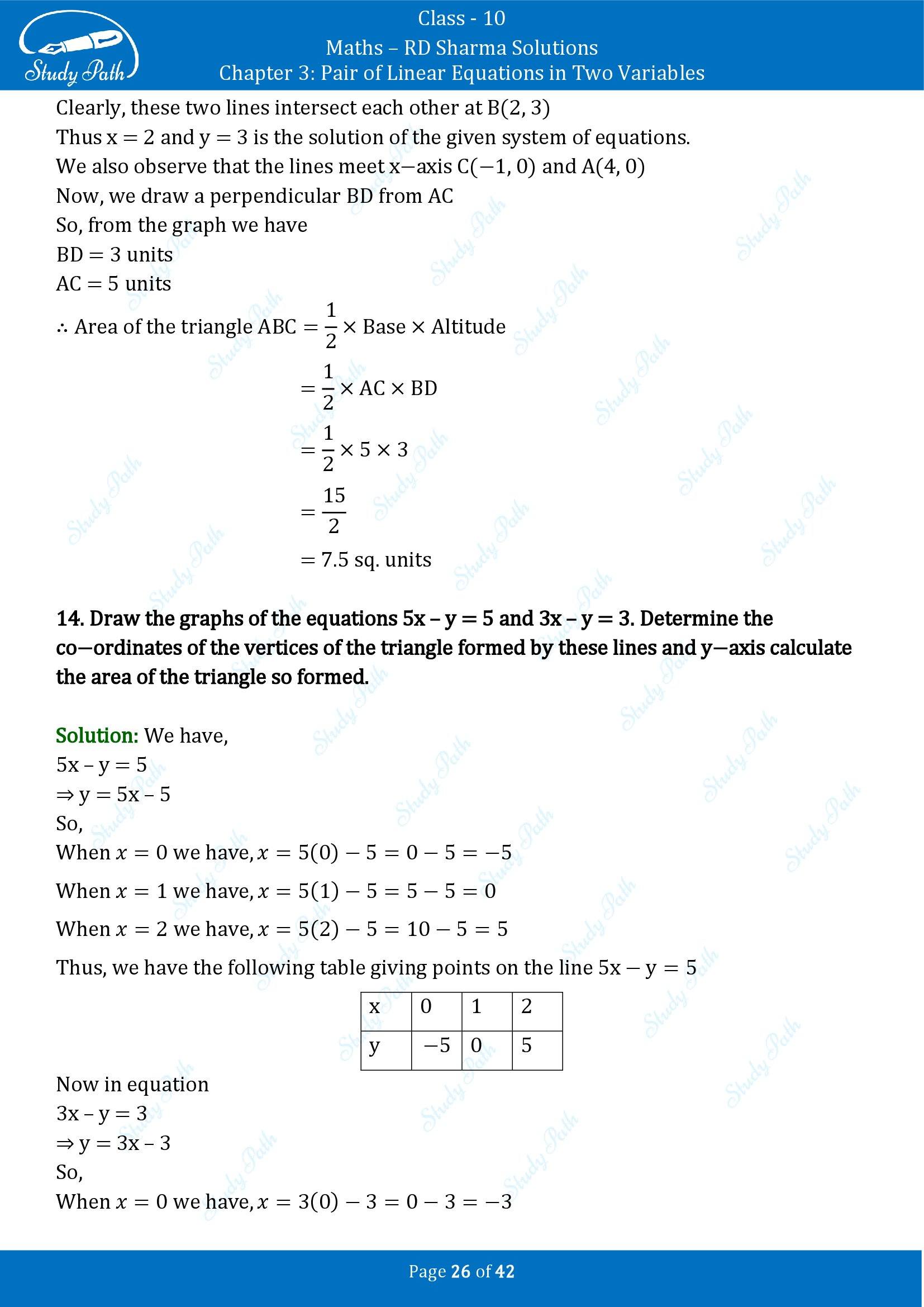 RD Sharma Solutions Class 10 Chapter 3 Pair of Linear Equations in Two Variables Exercise 3.2 00026
