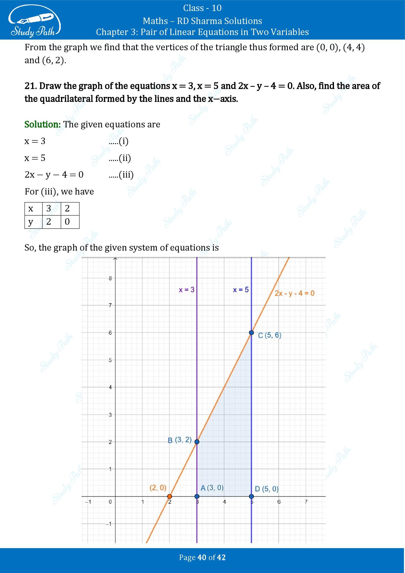 RD Sharma Solutions Class 10 Chapter 3 Pair of Linear Equations in Two Variables Exercise 3.2 00040