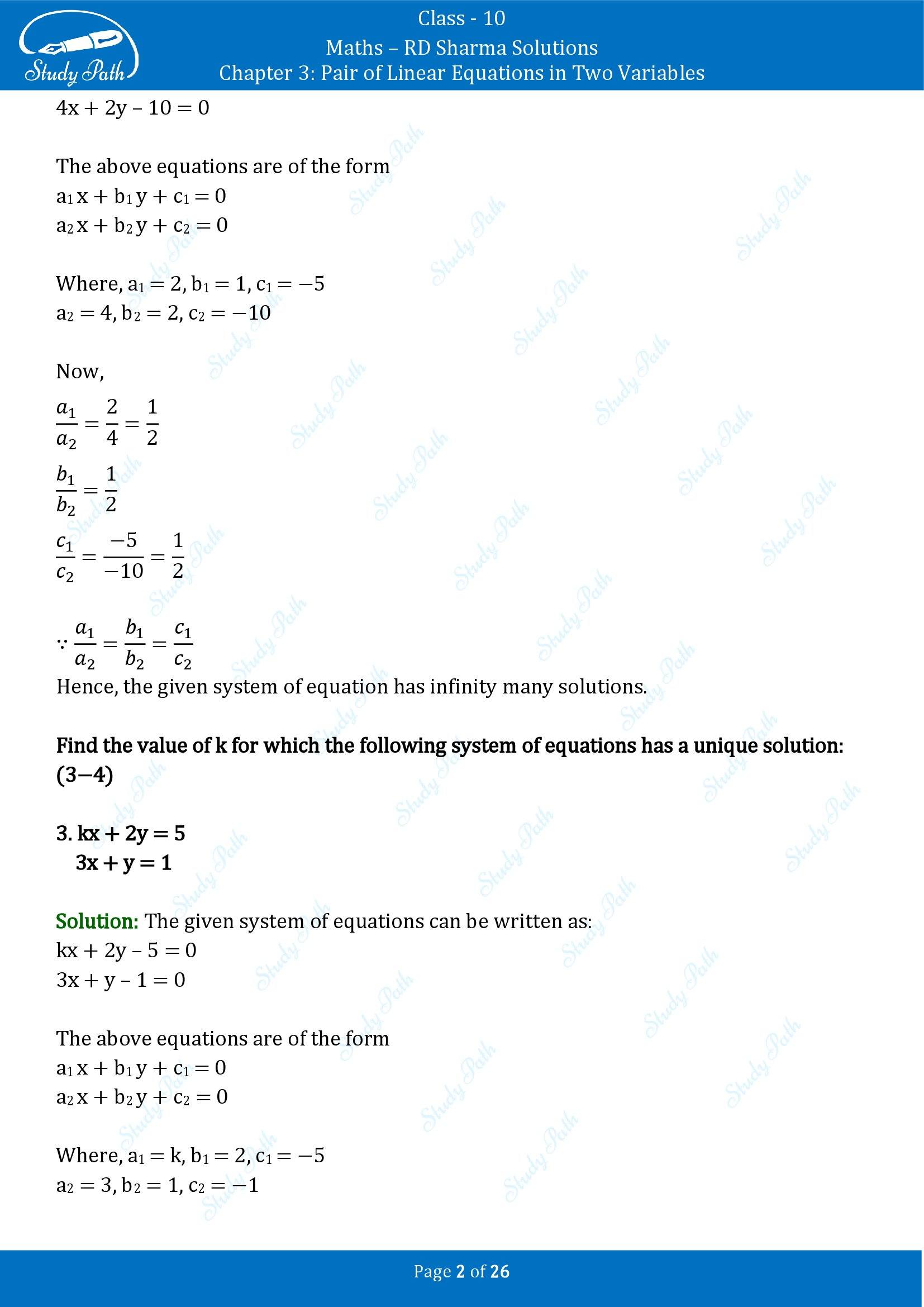 RD Sharma Solutions Class 10 Chapter 3 Pair of Linear Equations in Two Variables Exercise 3.4 00002