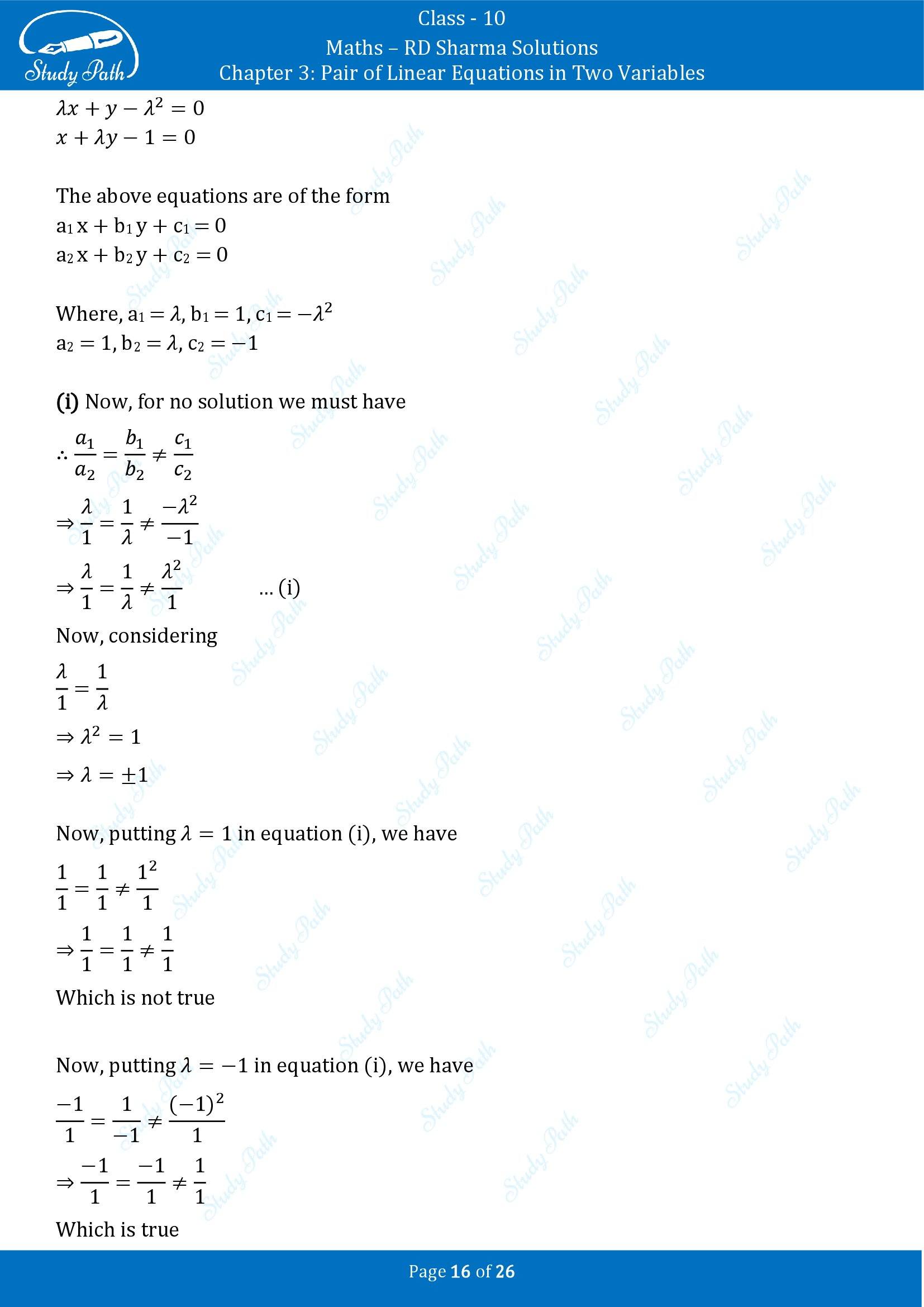 RD Sharma Solutions Class 10 Chapter 3 Pair of Linear Equations in Two Variables Exercise 3.4 00016