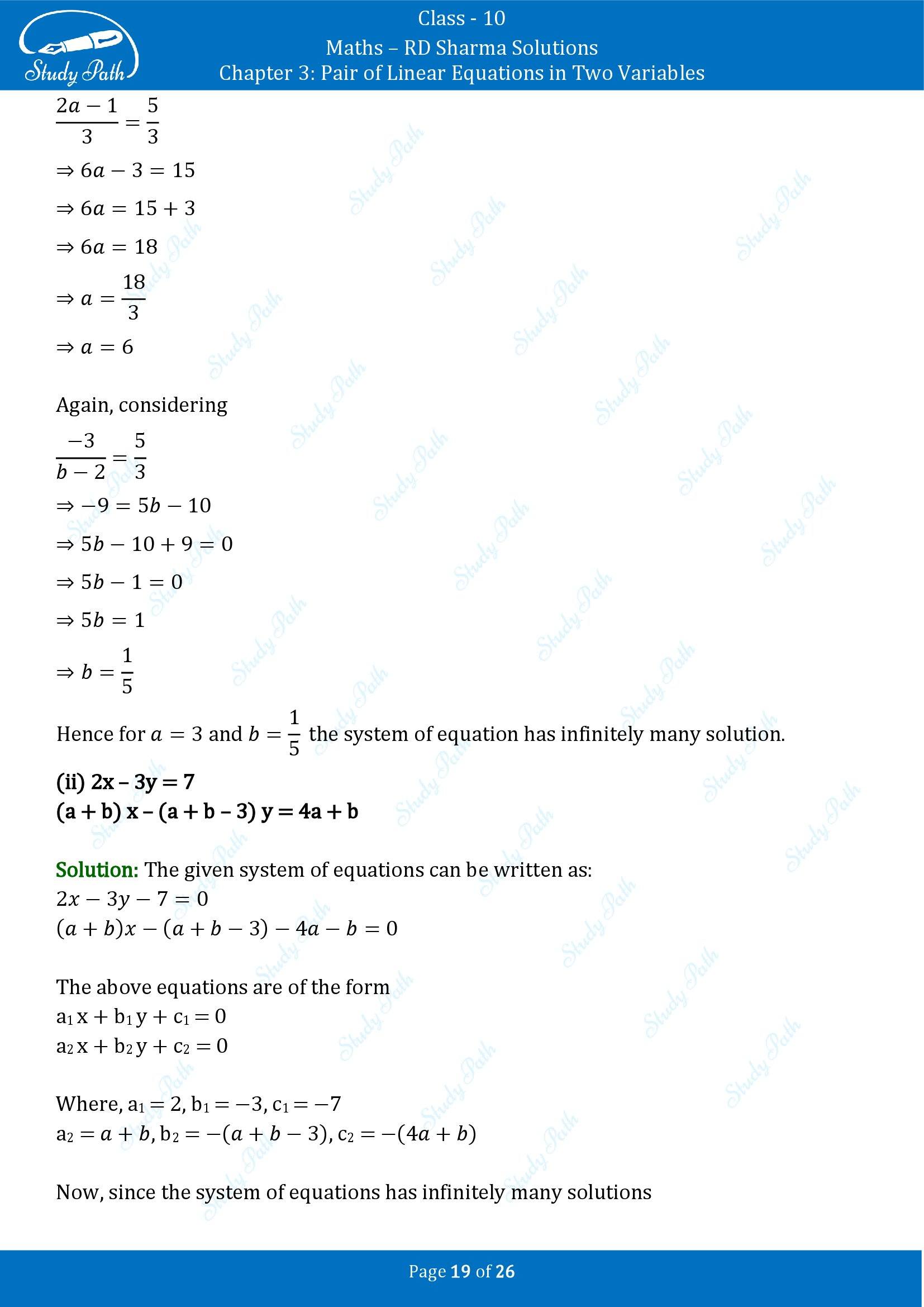 RD Sharma Solutions Class 10 Chapter 3 Pair of Linear Equations in Two Variables Exercise 3.4 00019