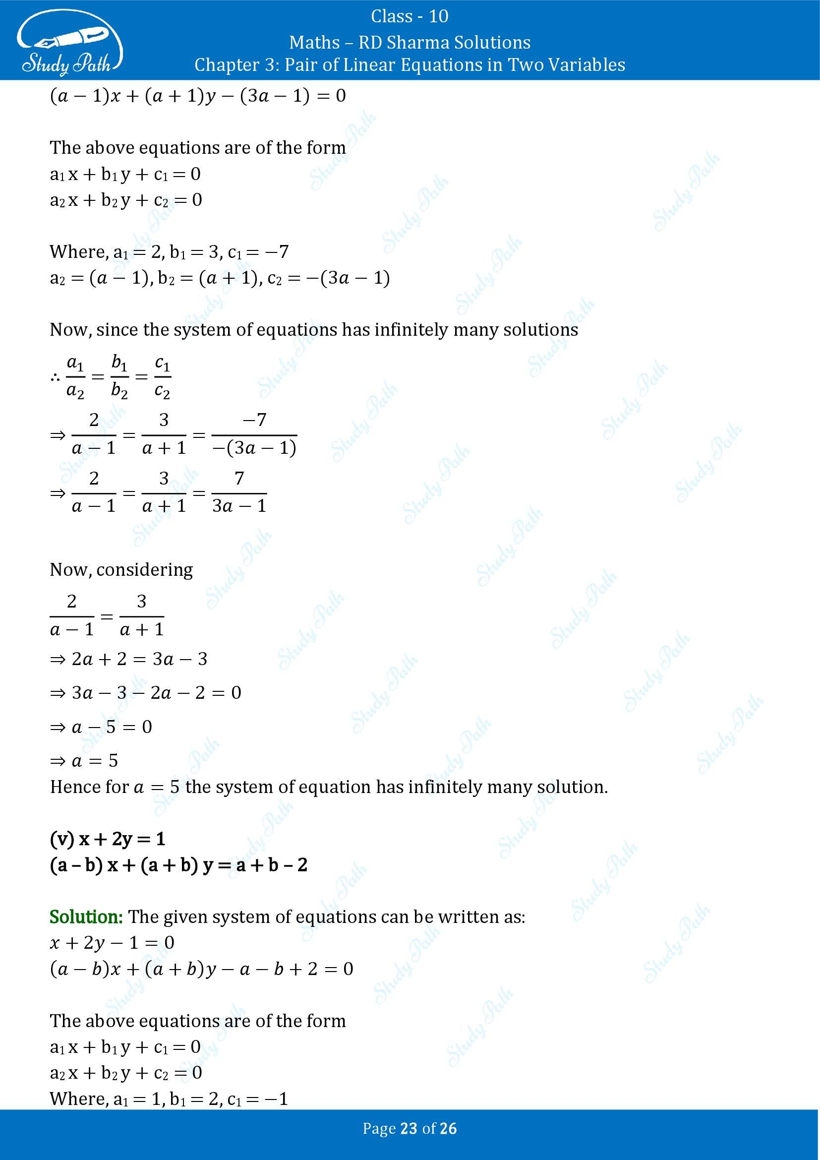 RD Sharma Solutions Class 10 Chapter 3 Pair of Linear Equations in Two Variables Exercise 3.4 00023