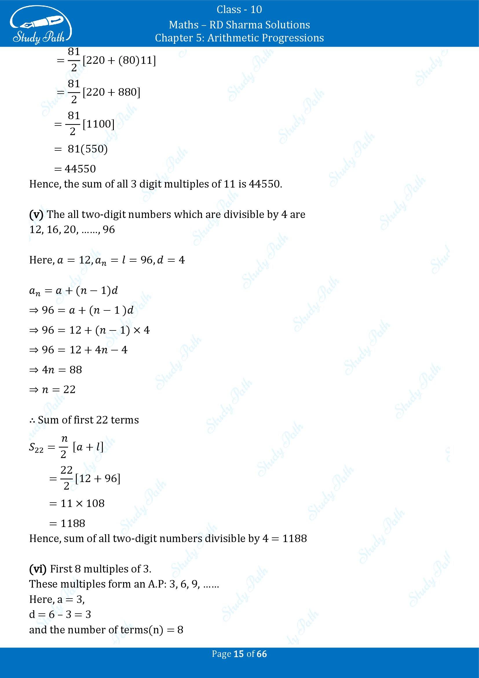 RD Sharma Solutions Class 10 Chapter 5 Arithmetic Progressions Exercise 5.6 00015