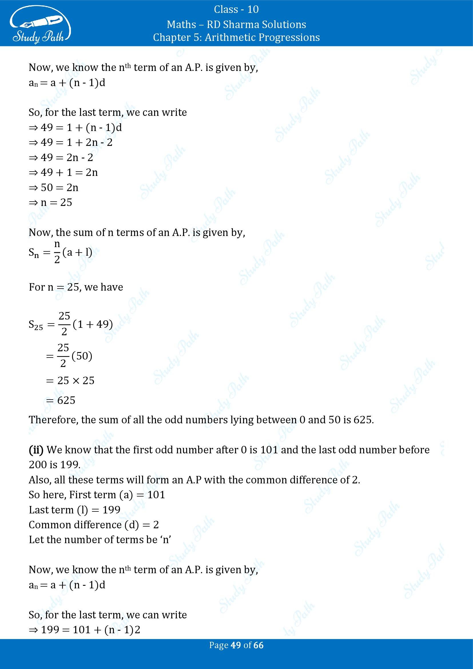 RD Sharma Solutions Class 10 Chapter 5 Arithmetic Progressions Exercise 5.6 00049