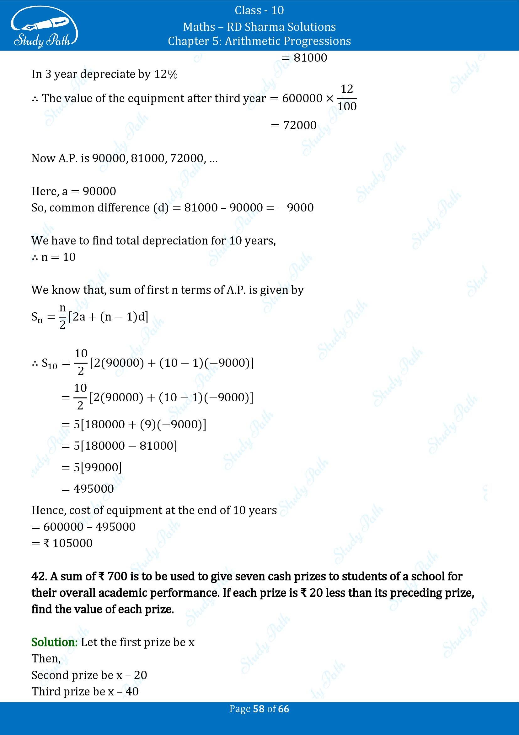 RD Sharma Solutions Class 10 Chapter 5 Arithmetic Progressions Exercise 5.6 00058