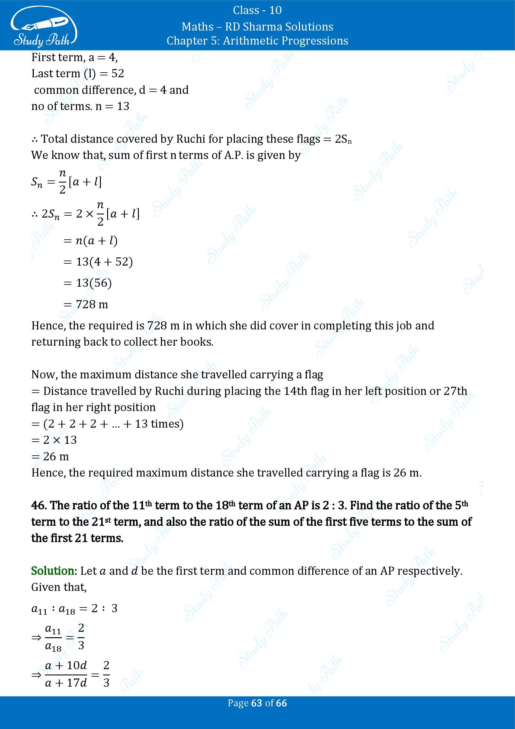 RD Sharma Solutions Class 10 Chapter 5 Arithmetic Progressions Exercise 5.6 00063