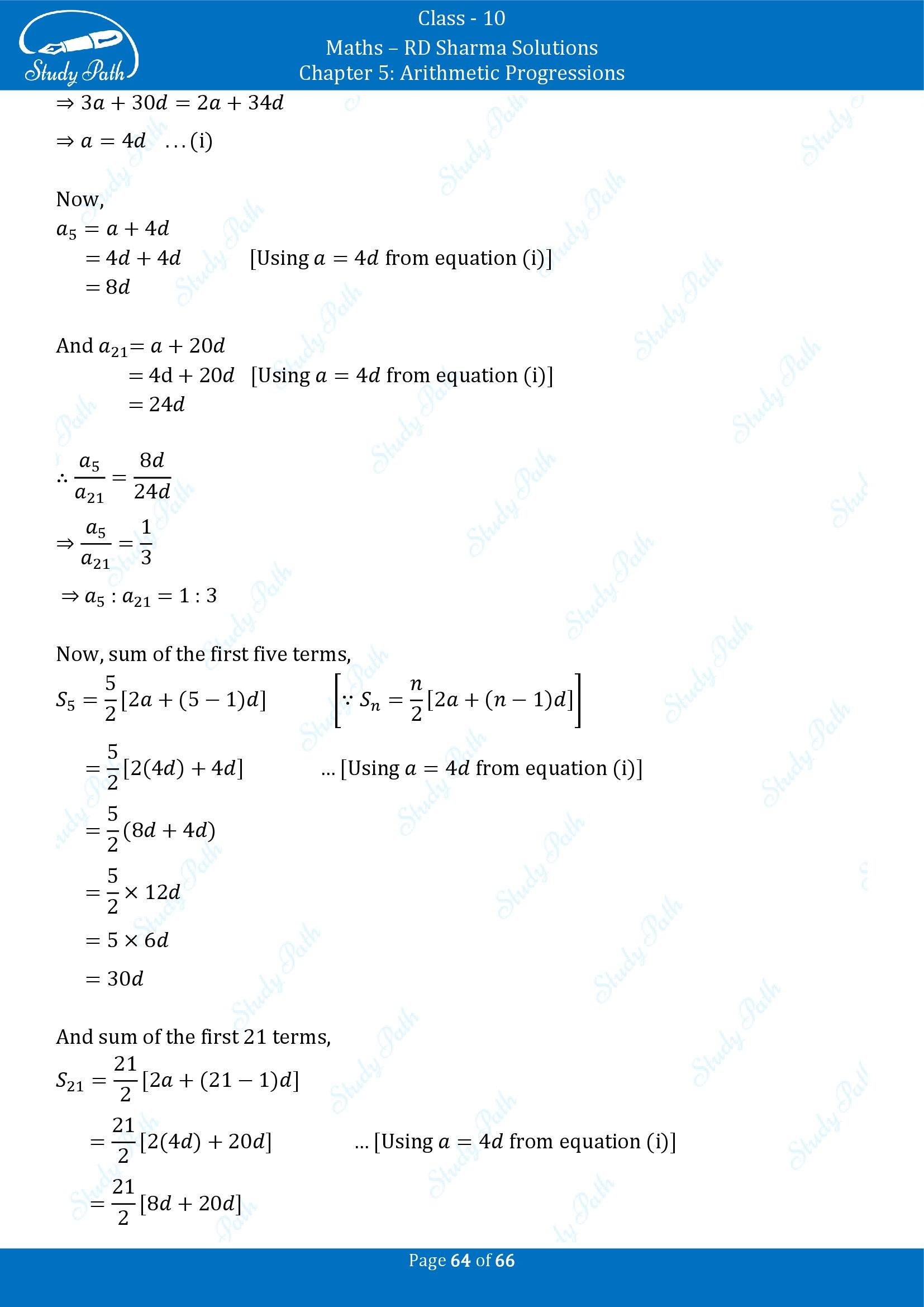 RD Sharma Solutions Class 10 Chapter 5 Arithmetic Progressions Exercise 5.6 00064