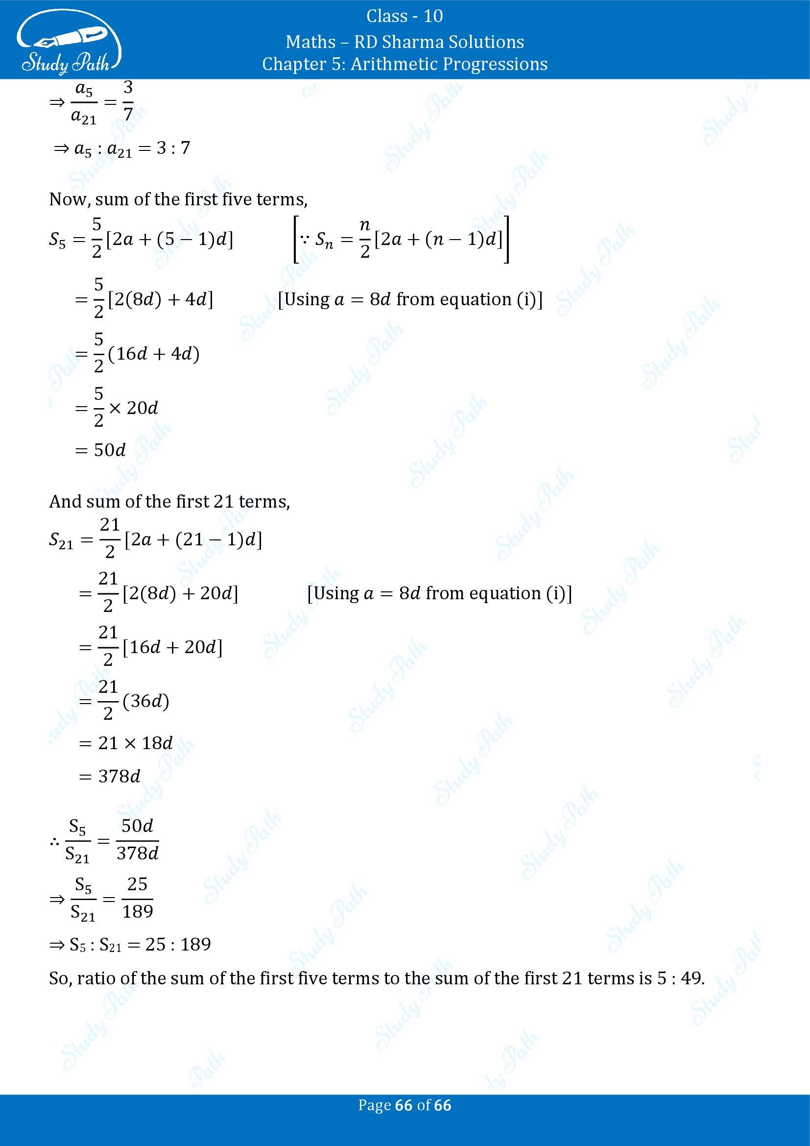 RD Sharma Solutions Class 10 Chapter 5 Arithmetic Progressions Exercise 5.6 00066