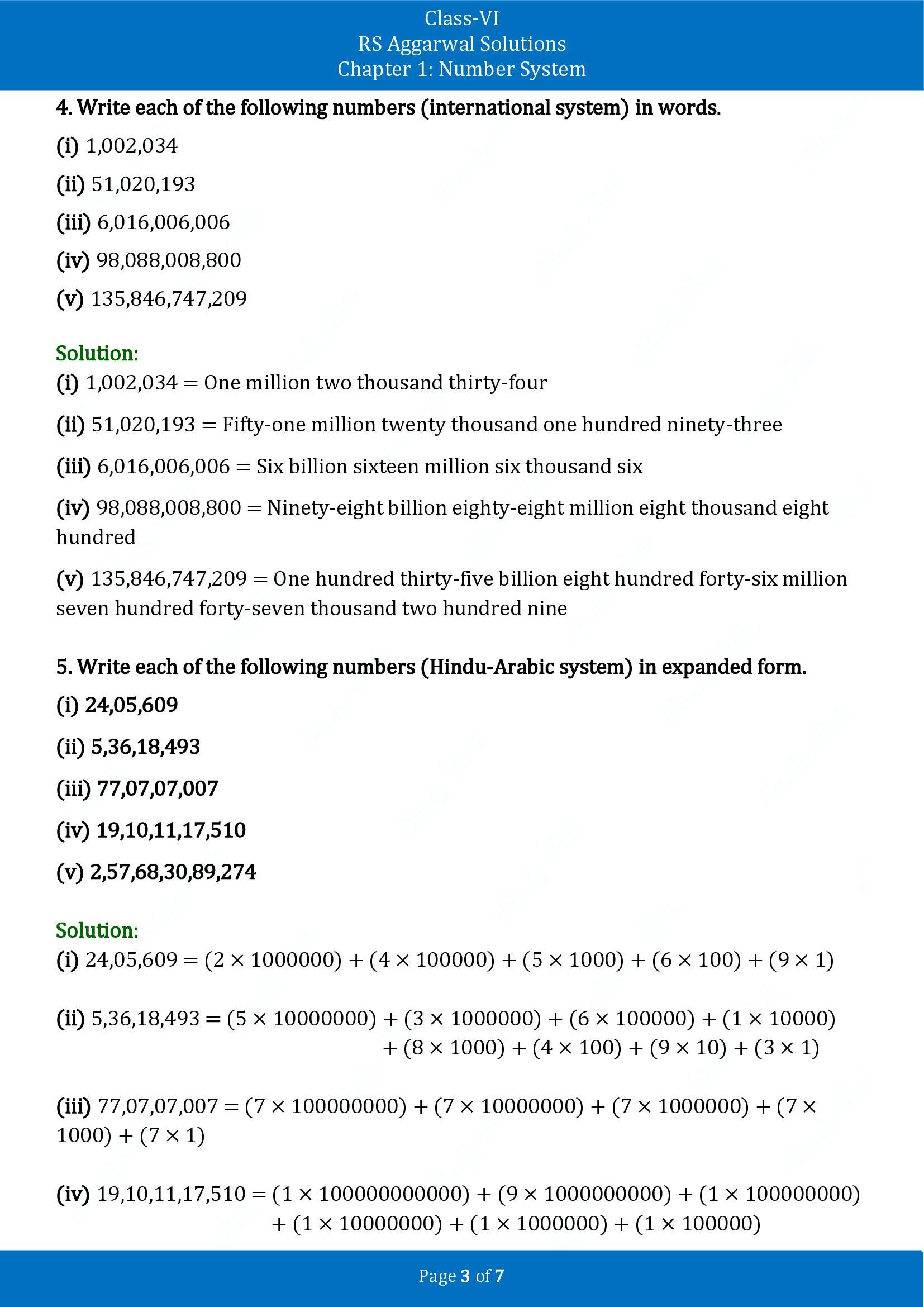 RS Aggarwal Solutions Class 6 Chapter 1 Number System Exercise 1A 00003