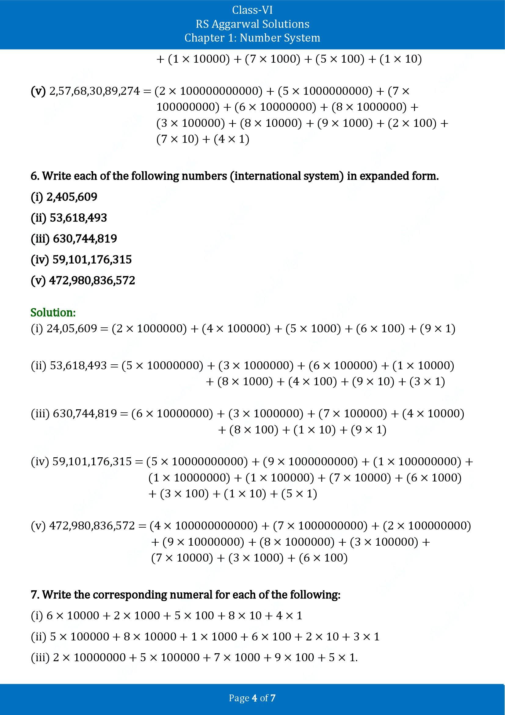RS Aggarwal Solutions Class 6 Chapter 1 Number System Exercise 1A 00004