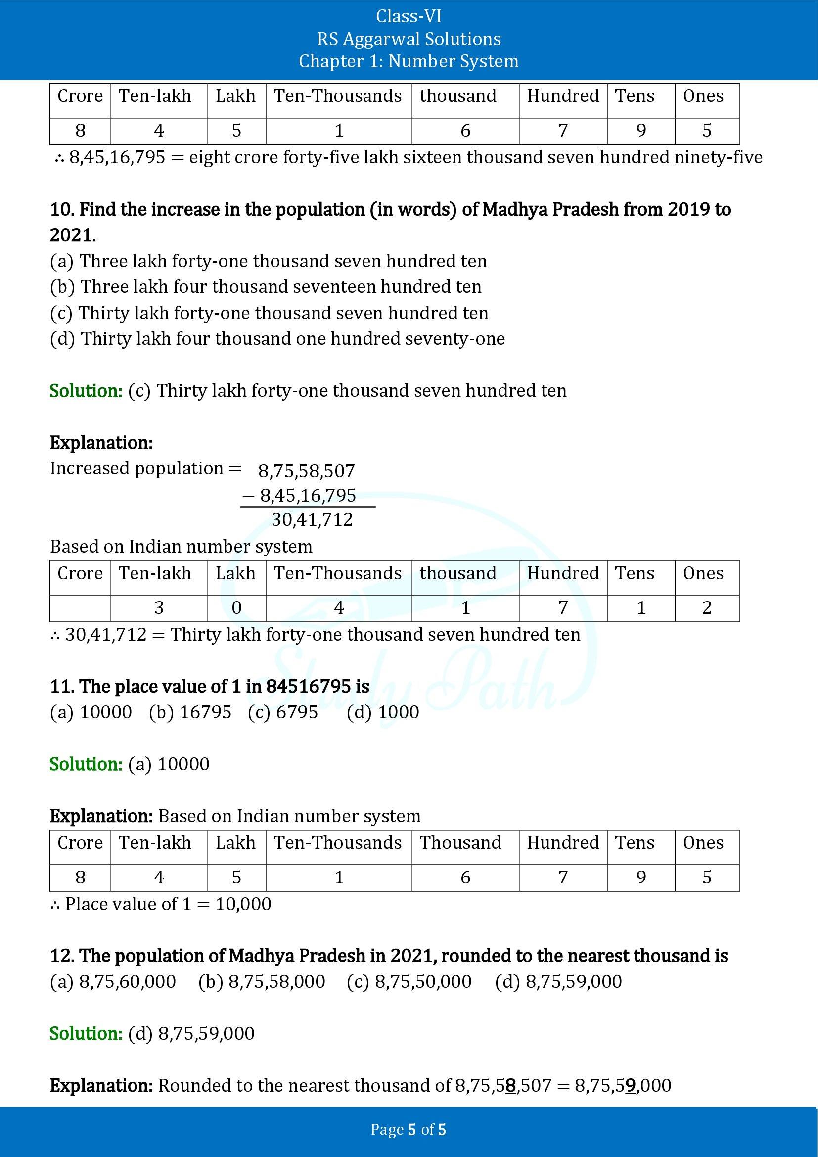 RS Aggarwal Solutions Class 6 Chapter 1 Number System Exercise 1I 00005