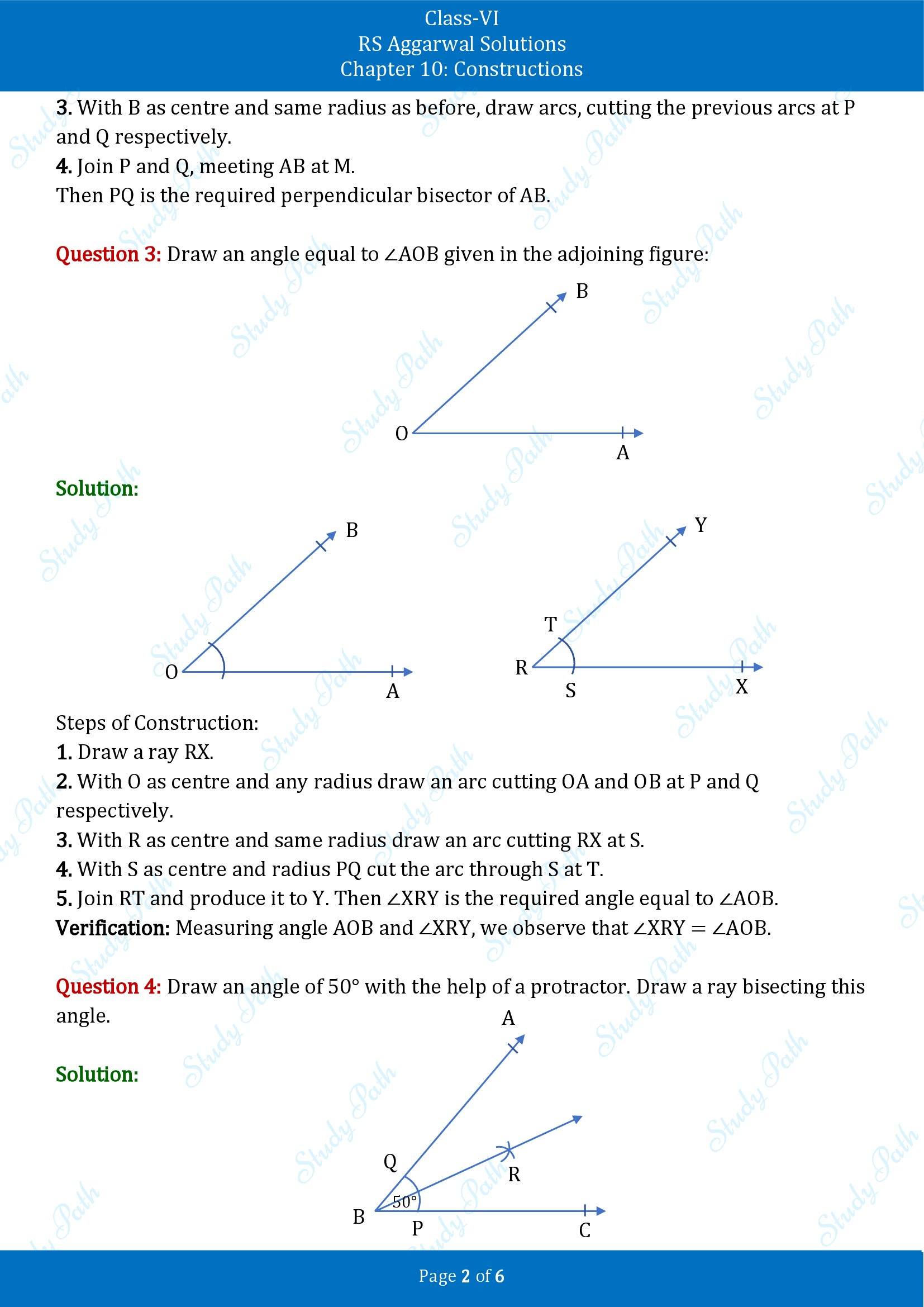 RS Aggarwal Solutions Class 6 Chapter 10 Constructions Exercise 10A 00002