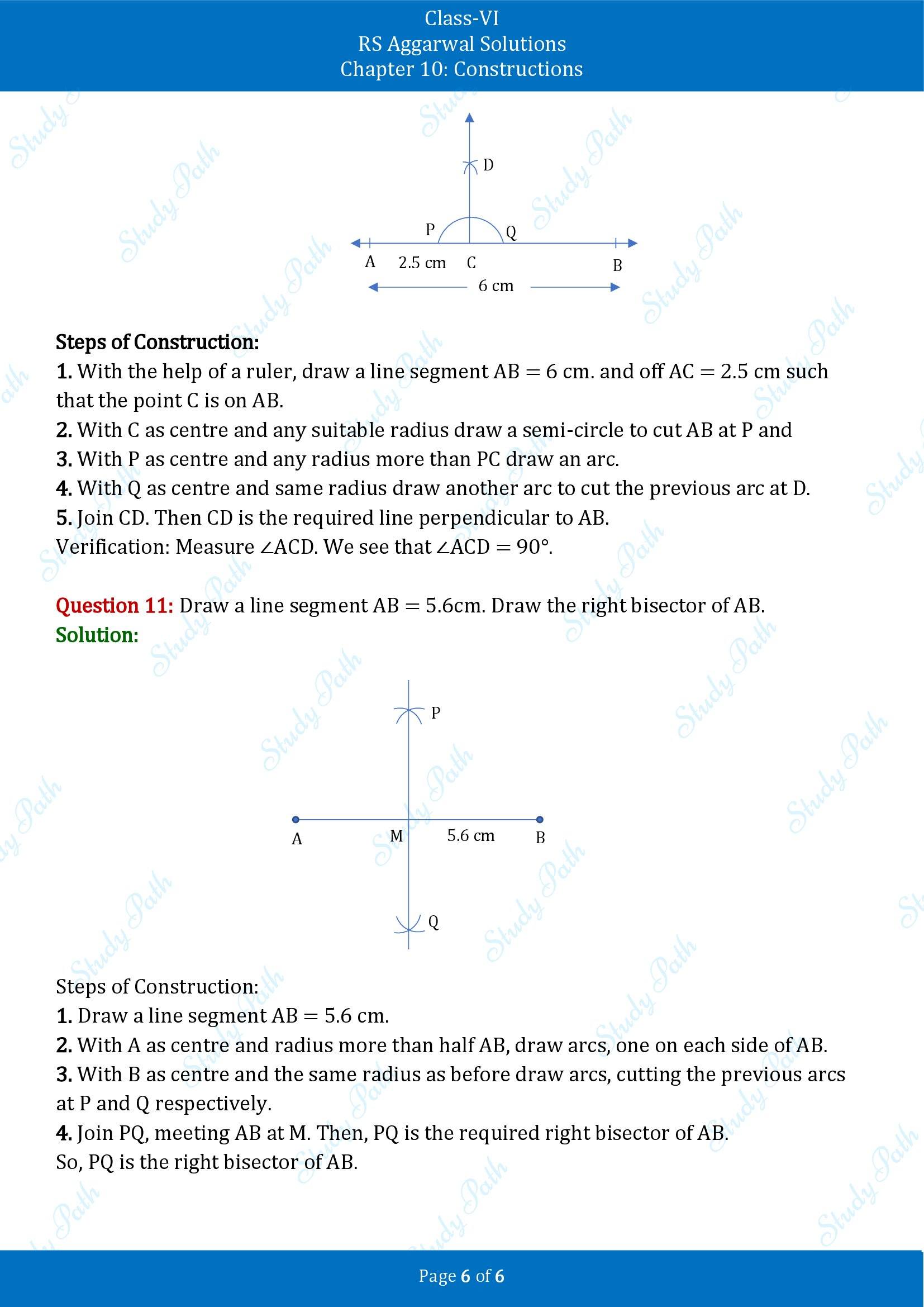 RS Aggarwal Solutions Class 6 Chapter 10 Constructions Exercise 10A 00006