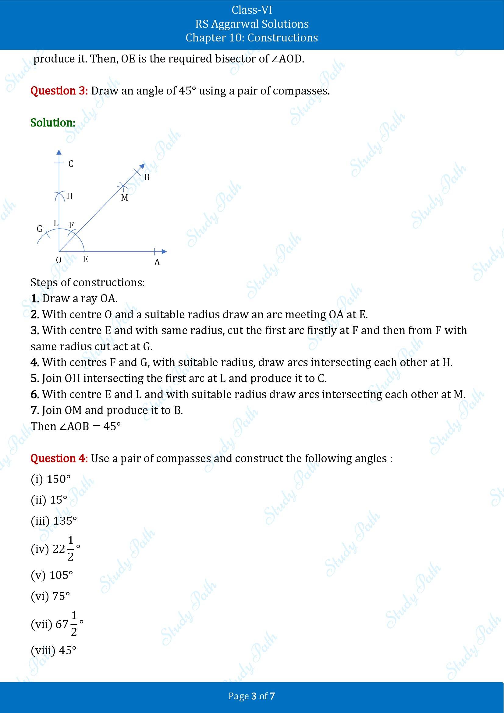 RS Aggarwal Solutions Class 6 Chapter 10 Constructions Exercise 10B 00003
