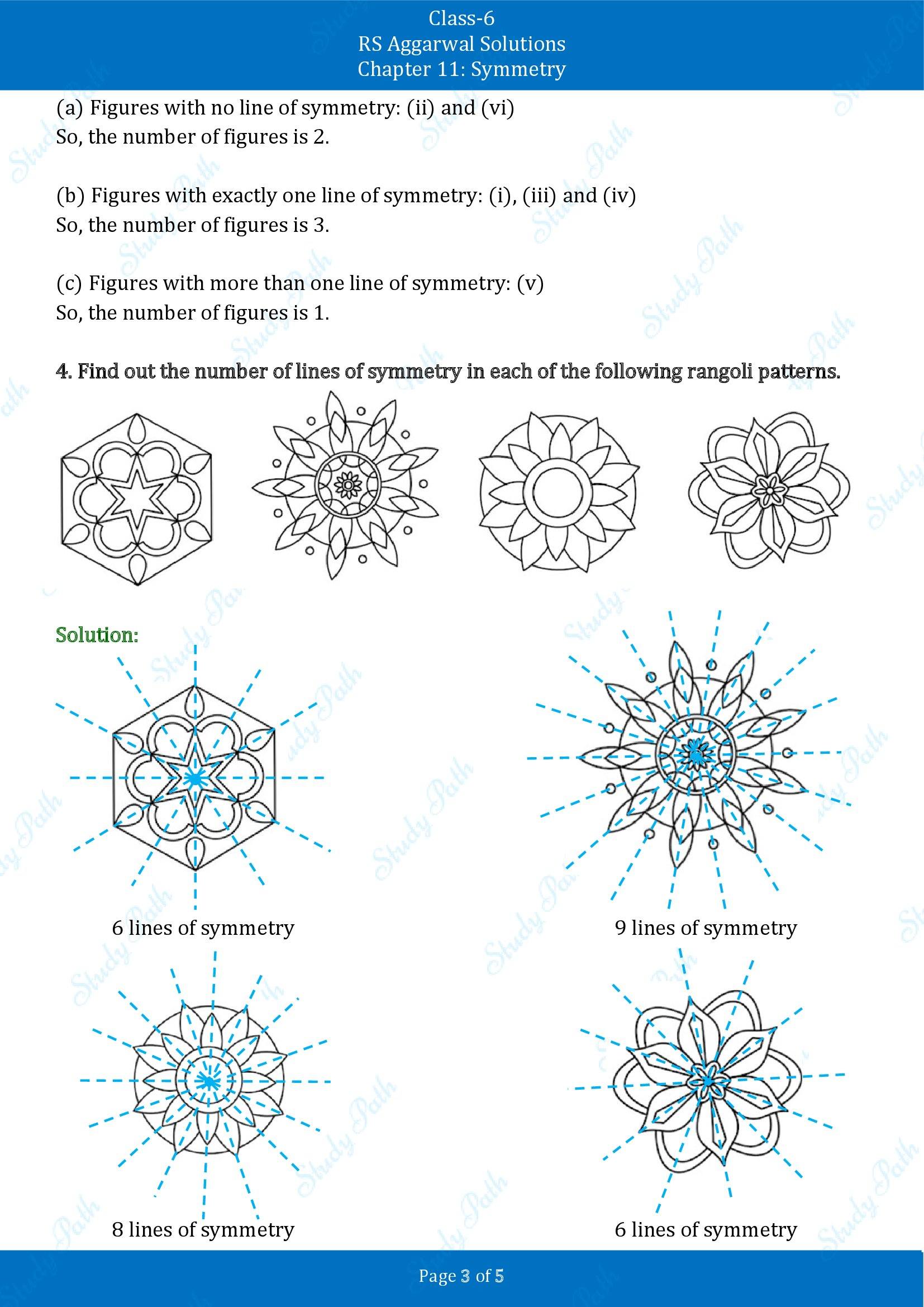RS Aggarwal Solutions Class 6 Chapter 11 Symmetry Exercise 11A 00003