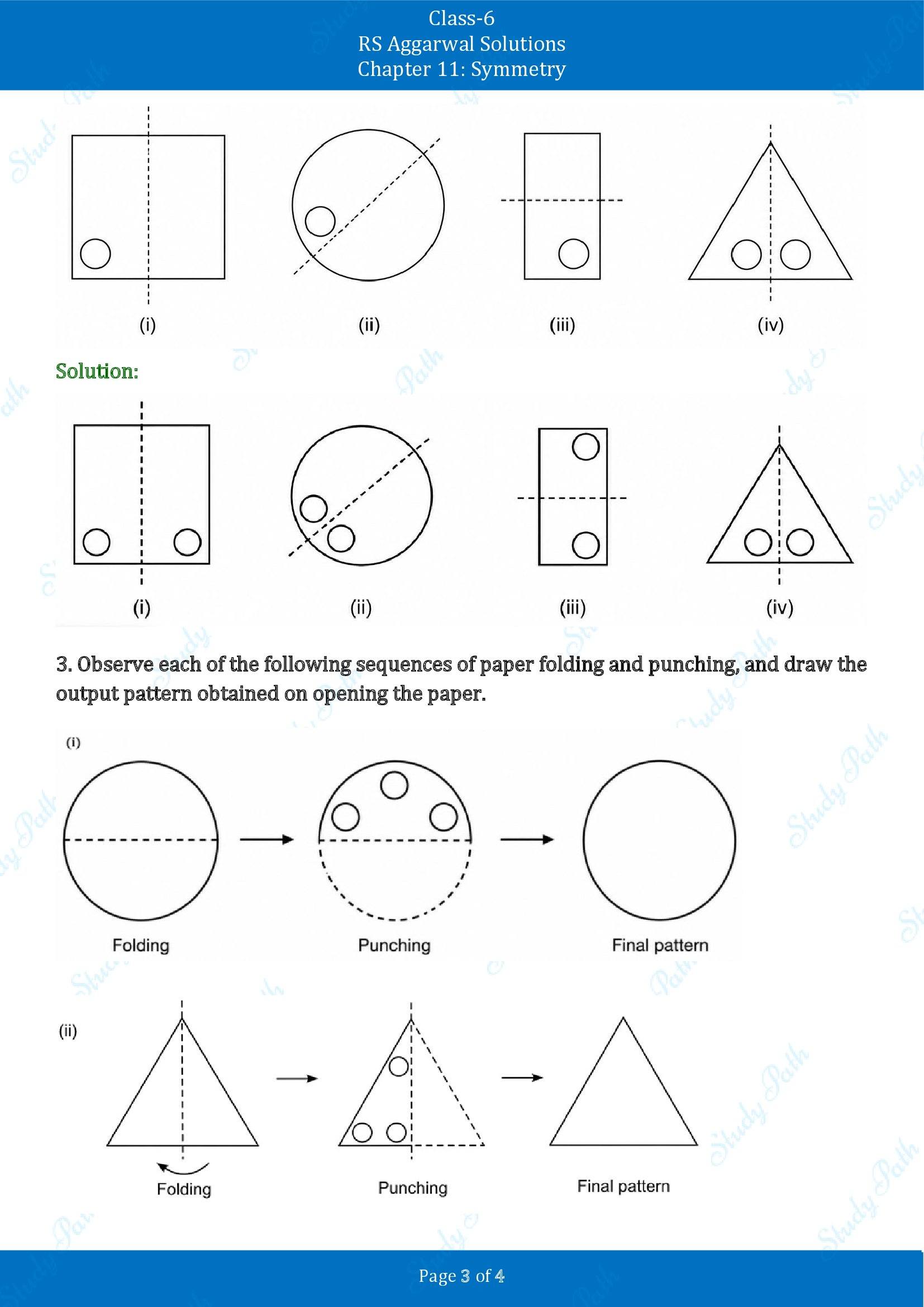 RS Aggarwal Solutions Class 6 Chapter 11 Symmetry Exercise 11B 00003