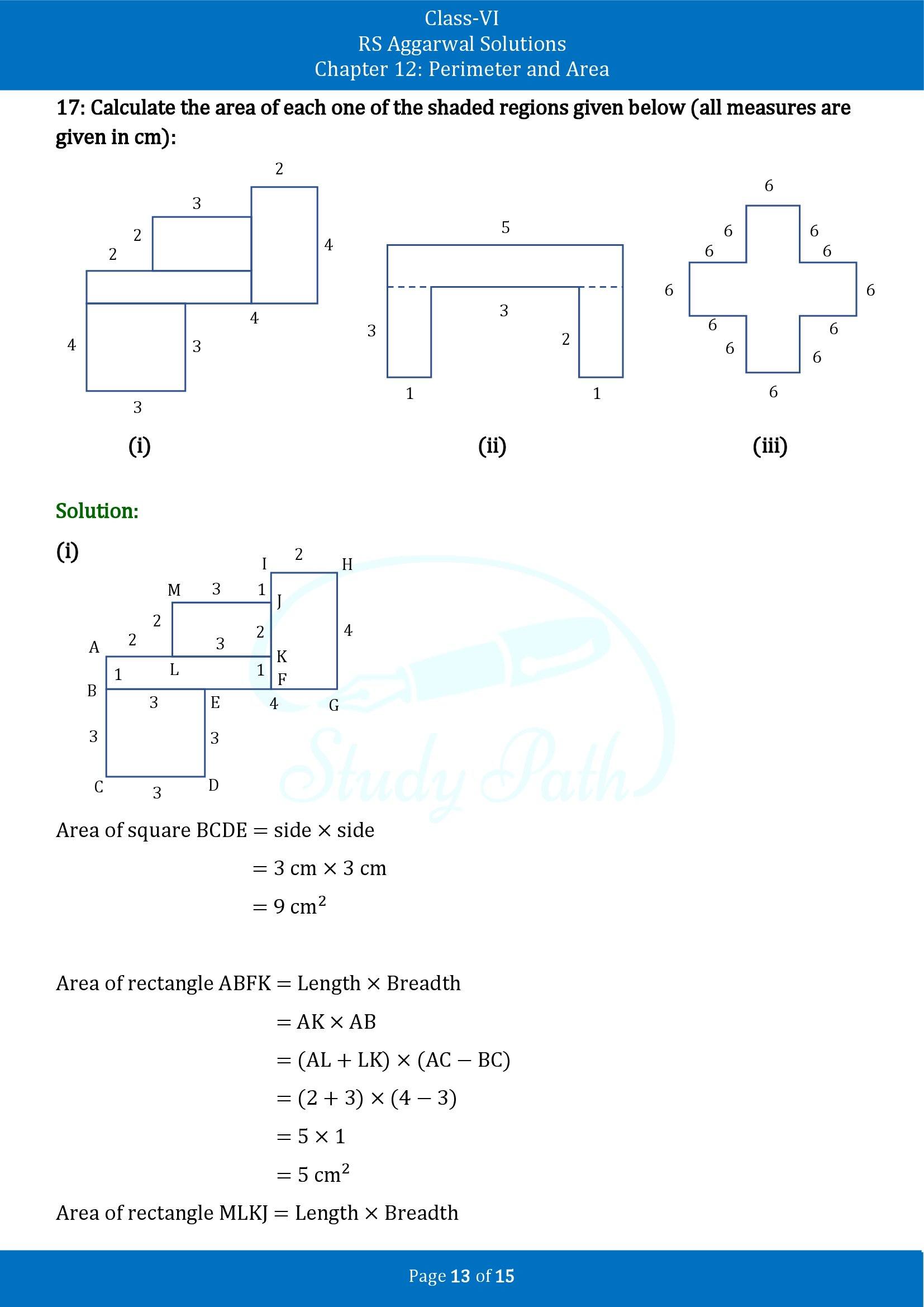 RS Aggarwal Solutions Class 6 Chapter 12 Perimeter and Area Exercise 12D 00013