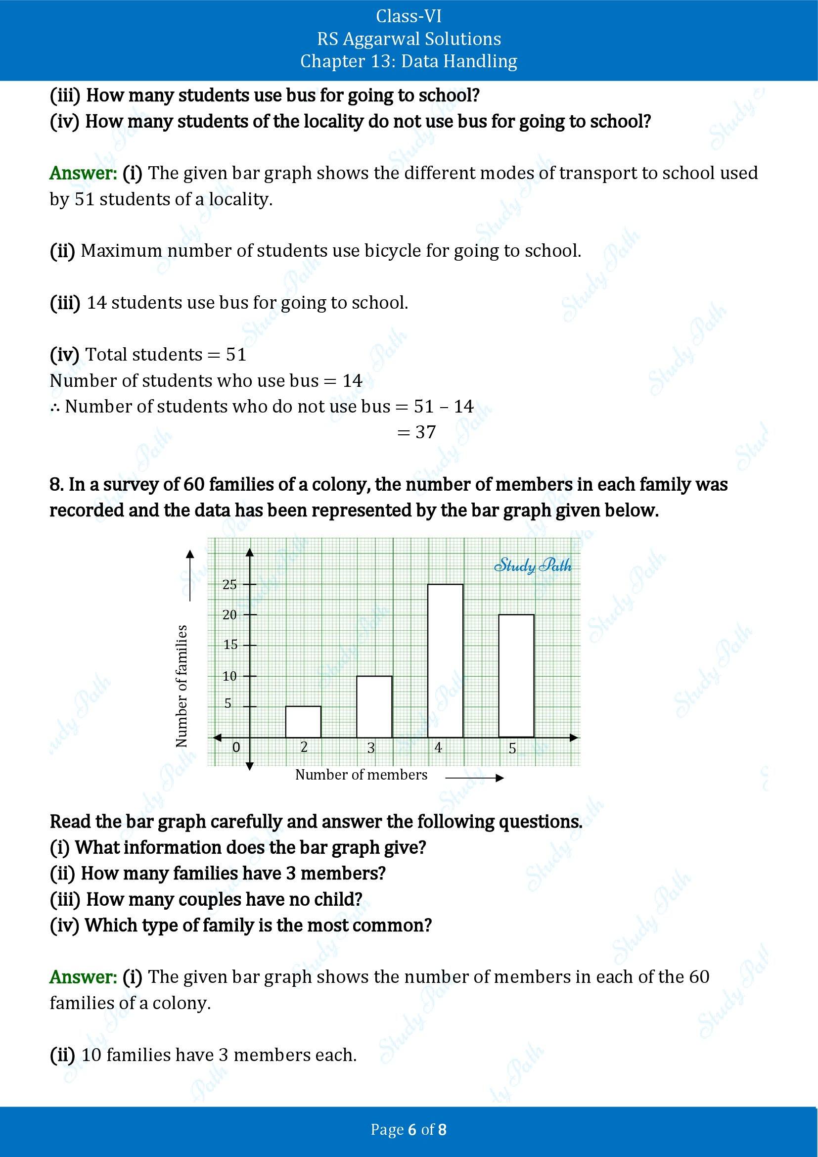 RS Aggarwal Solutions Class 6 Chapter 13 Data Handling Exercise 13C 00006