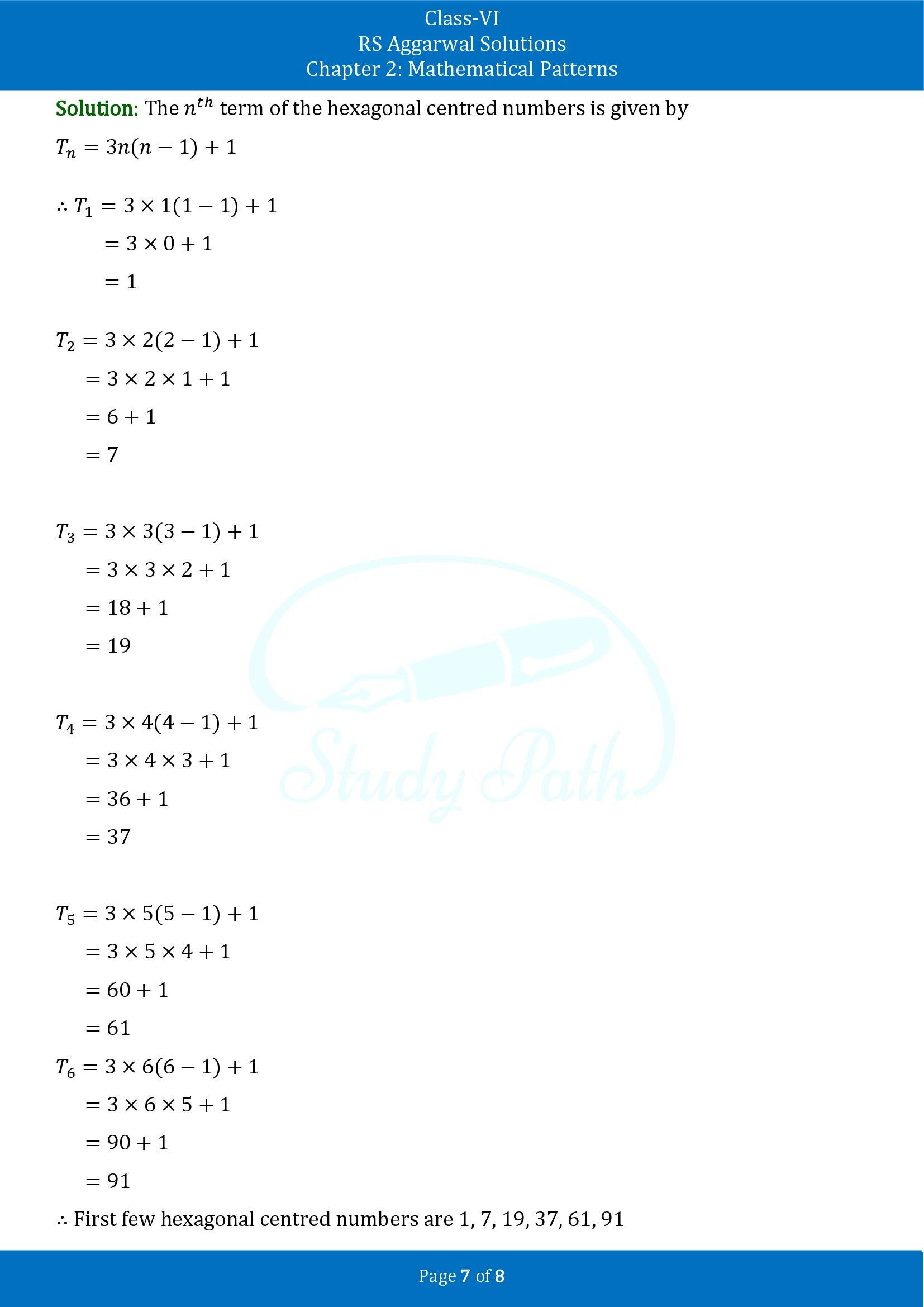 RS Aggarwal Solutions Class 6 Chapter 2 Mathematical Patterns Exercise 2 00007