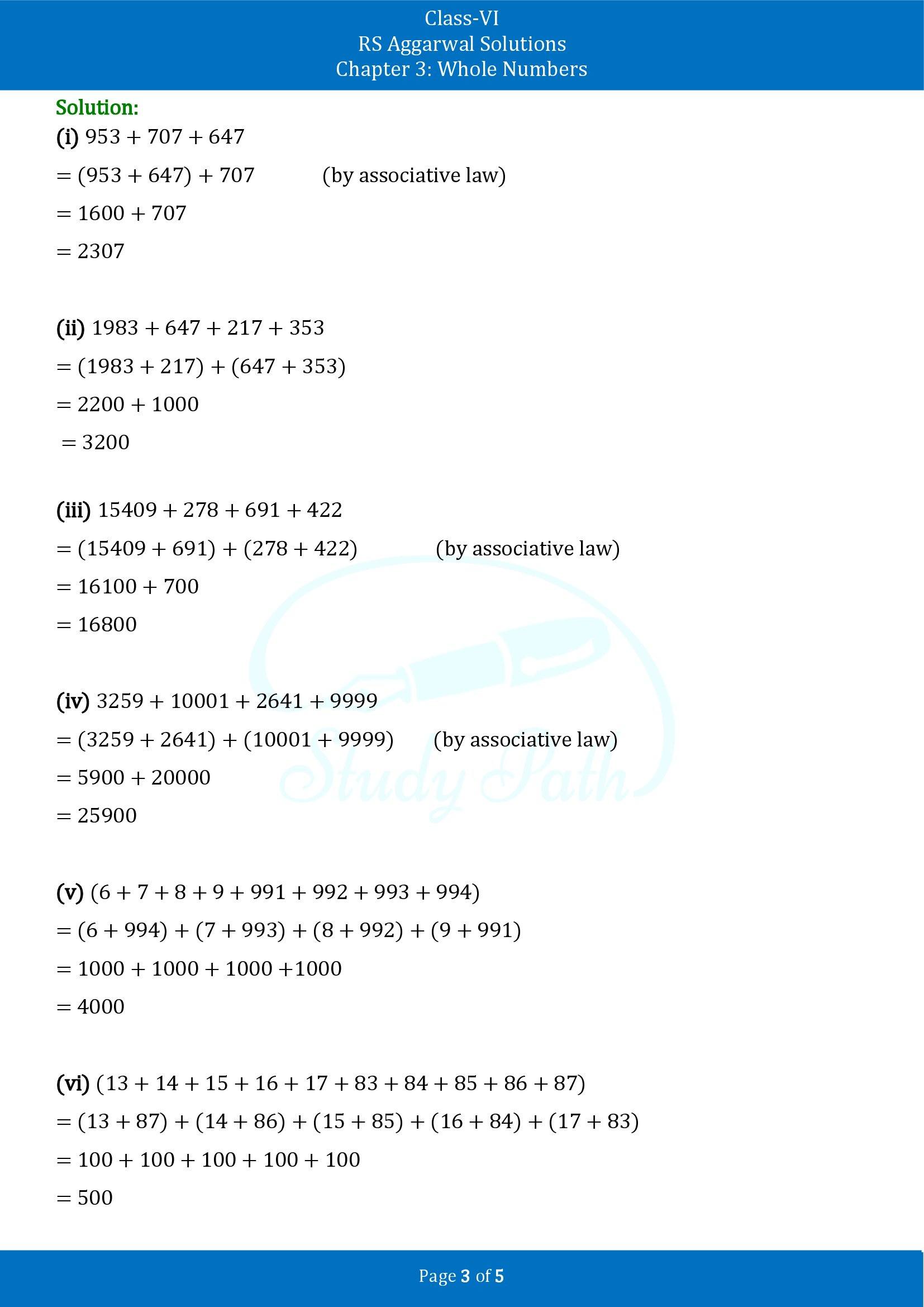 RS Aggarwal Solutions Class 6 Chapter 3 Whole Numbers Exercise 3B 00003