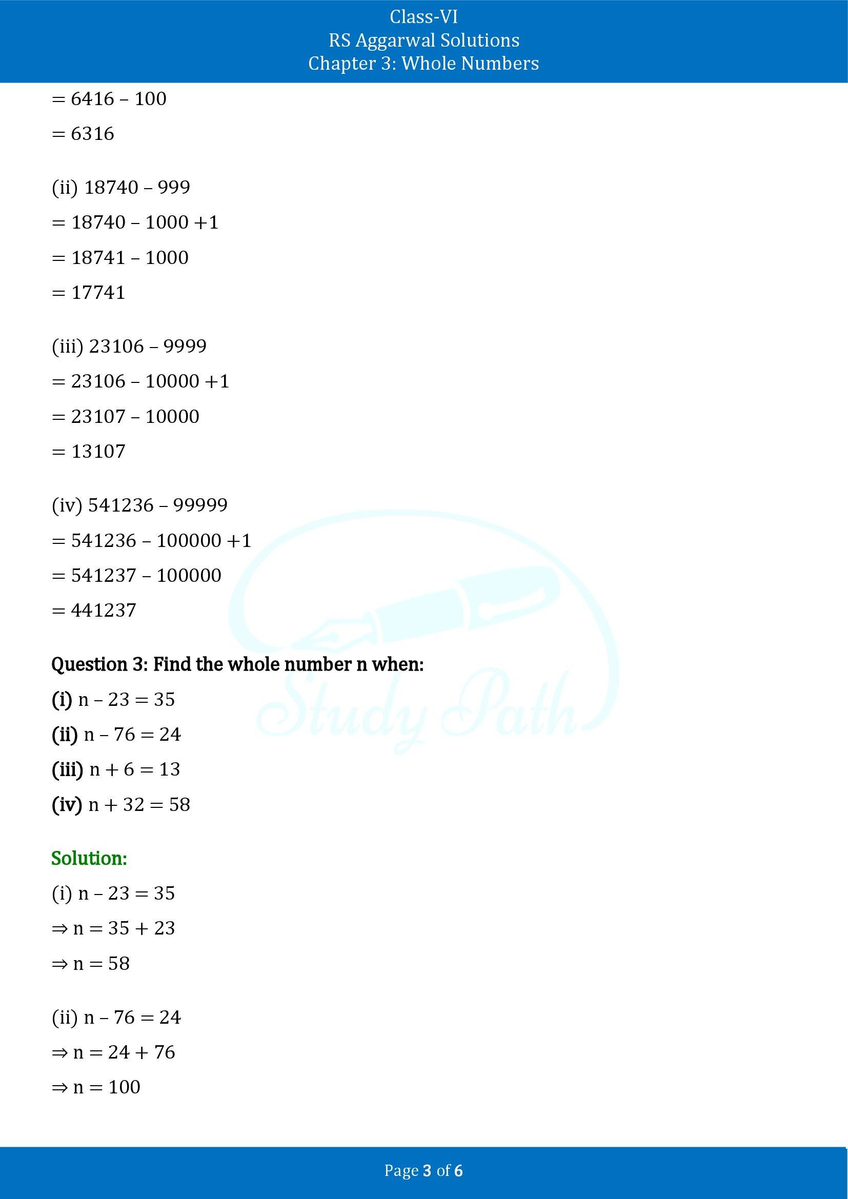 RS Aggarwal Solutions Class 6 Chapter 3 Whole Numbers Exercise 3C 00003