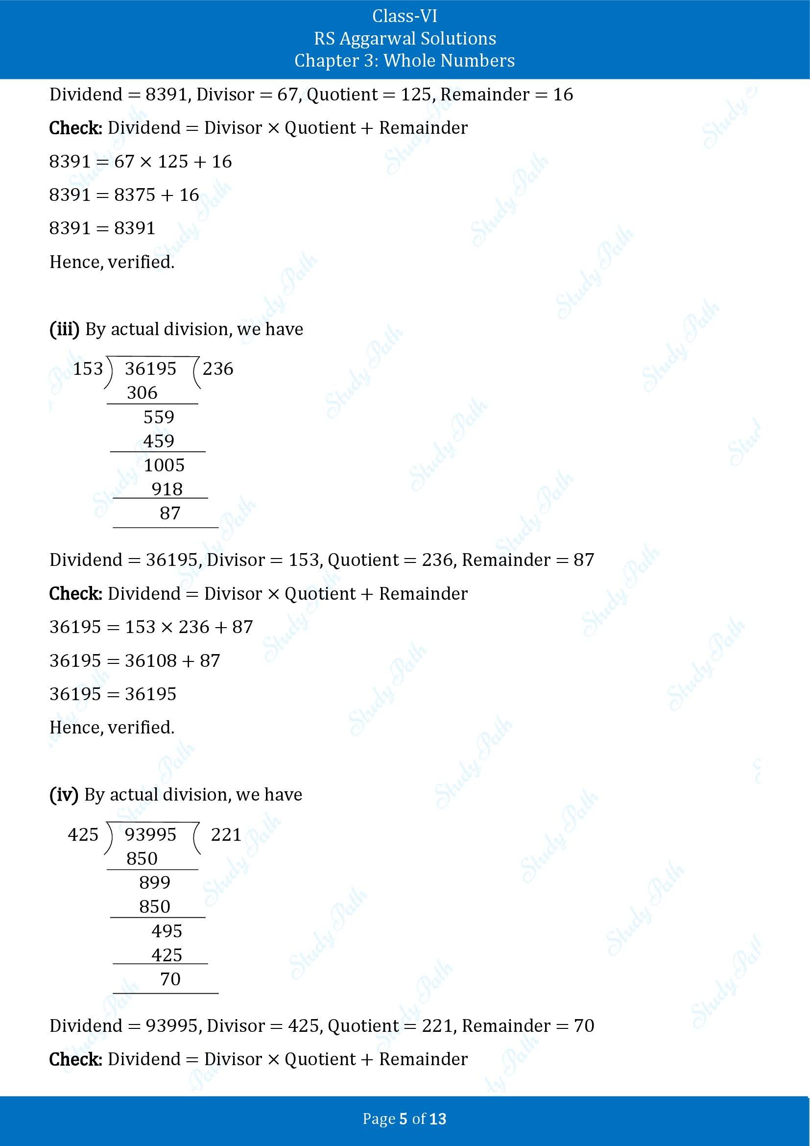 RS Aggarwal Solutions Class 6 Chapter 3 Whole Numbers Exercise 3E 00005