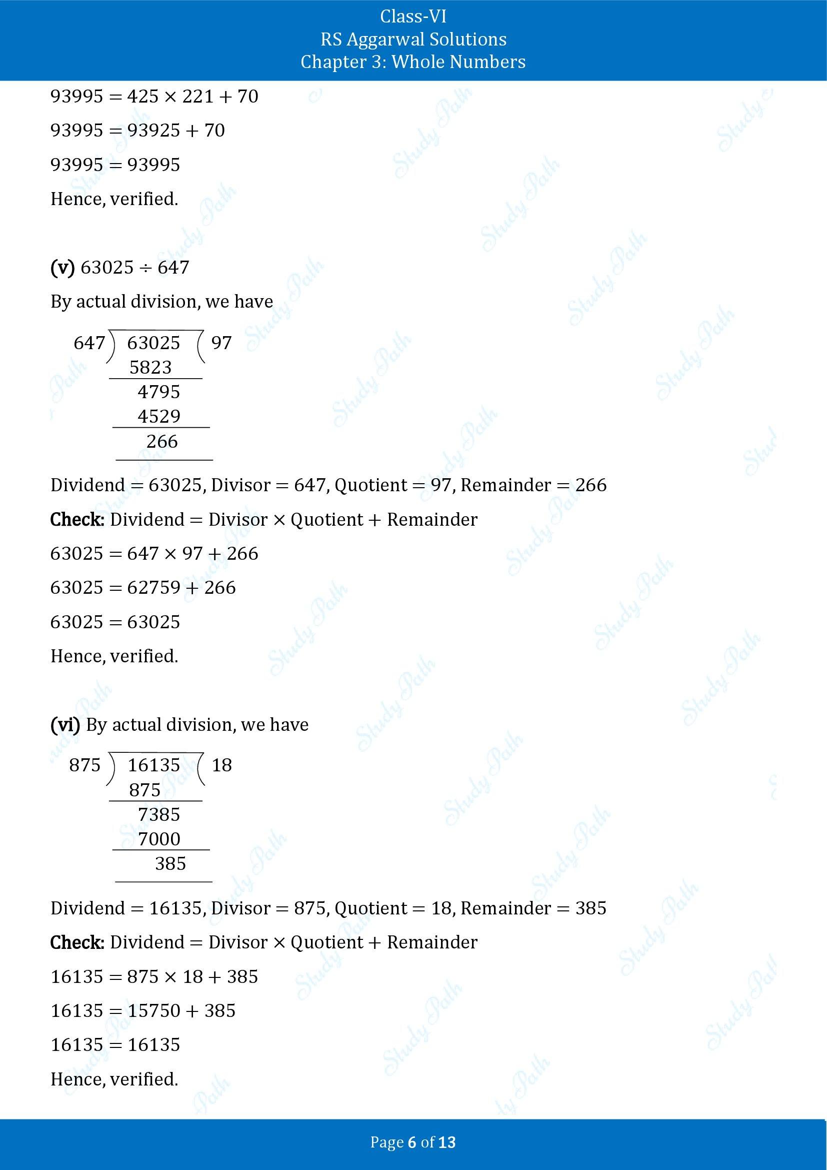 RS Aggarwal Solutions Class 6 Chapter 3 Whole Numbers Exercise 3E 00006