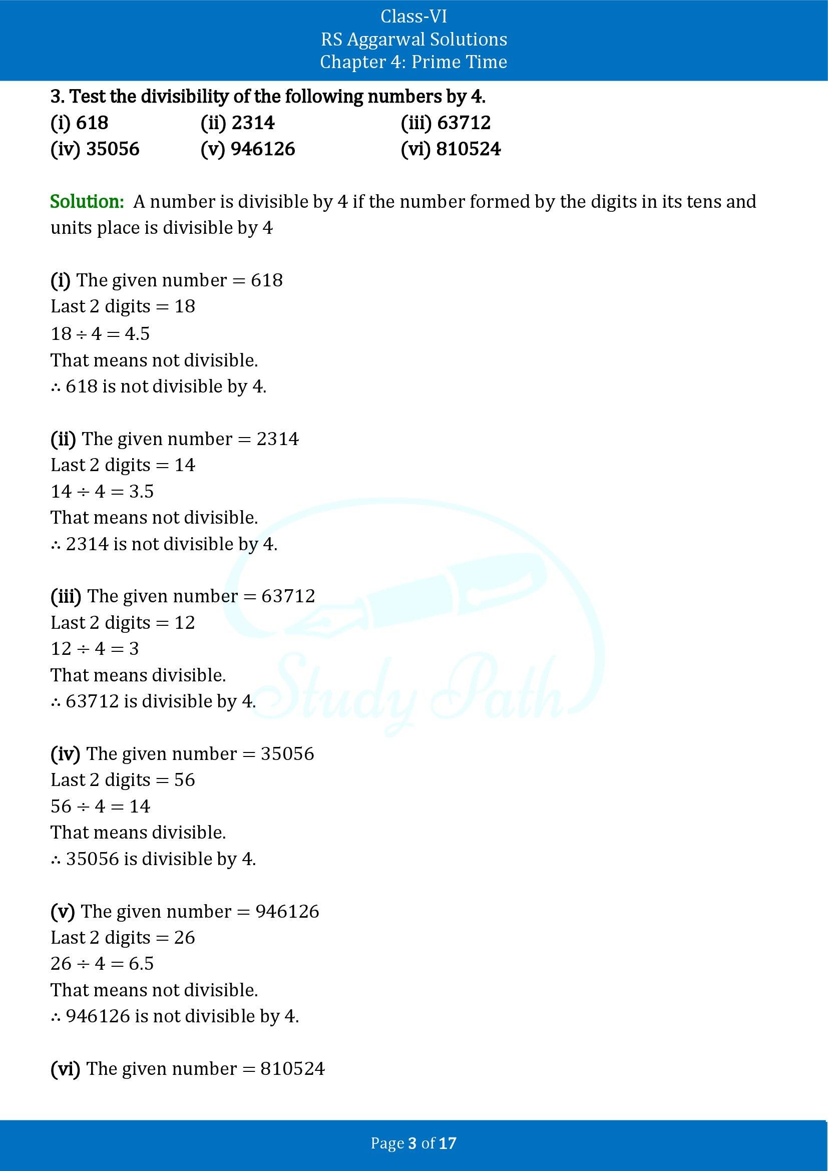 RS Aggarwal Solutions Class 6 Chapter 4 Prime Time Exercise 4B 00003
