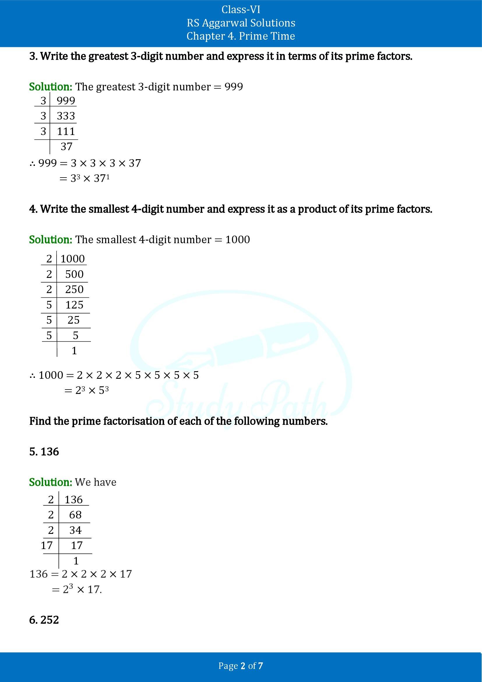RS Aggarwal Solutions Class 6 Chapter 4 Prime Time Exercise 4C 00002